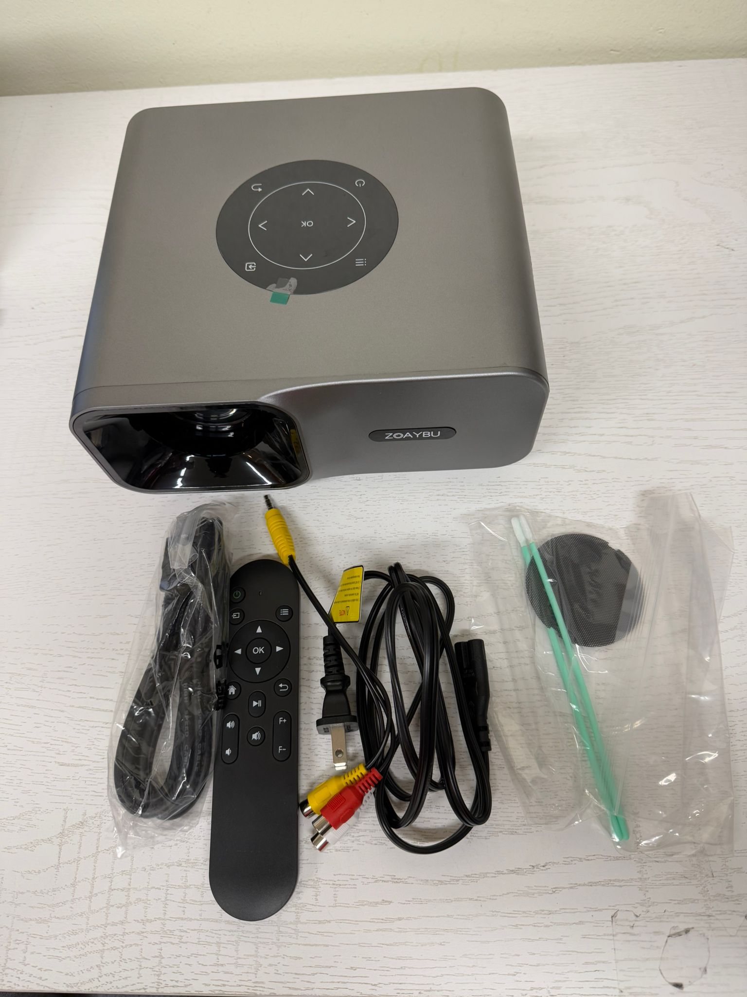 ZOAYBU Upgraded Bluetooth Projector with Screen (Brand New)