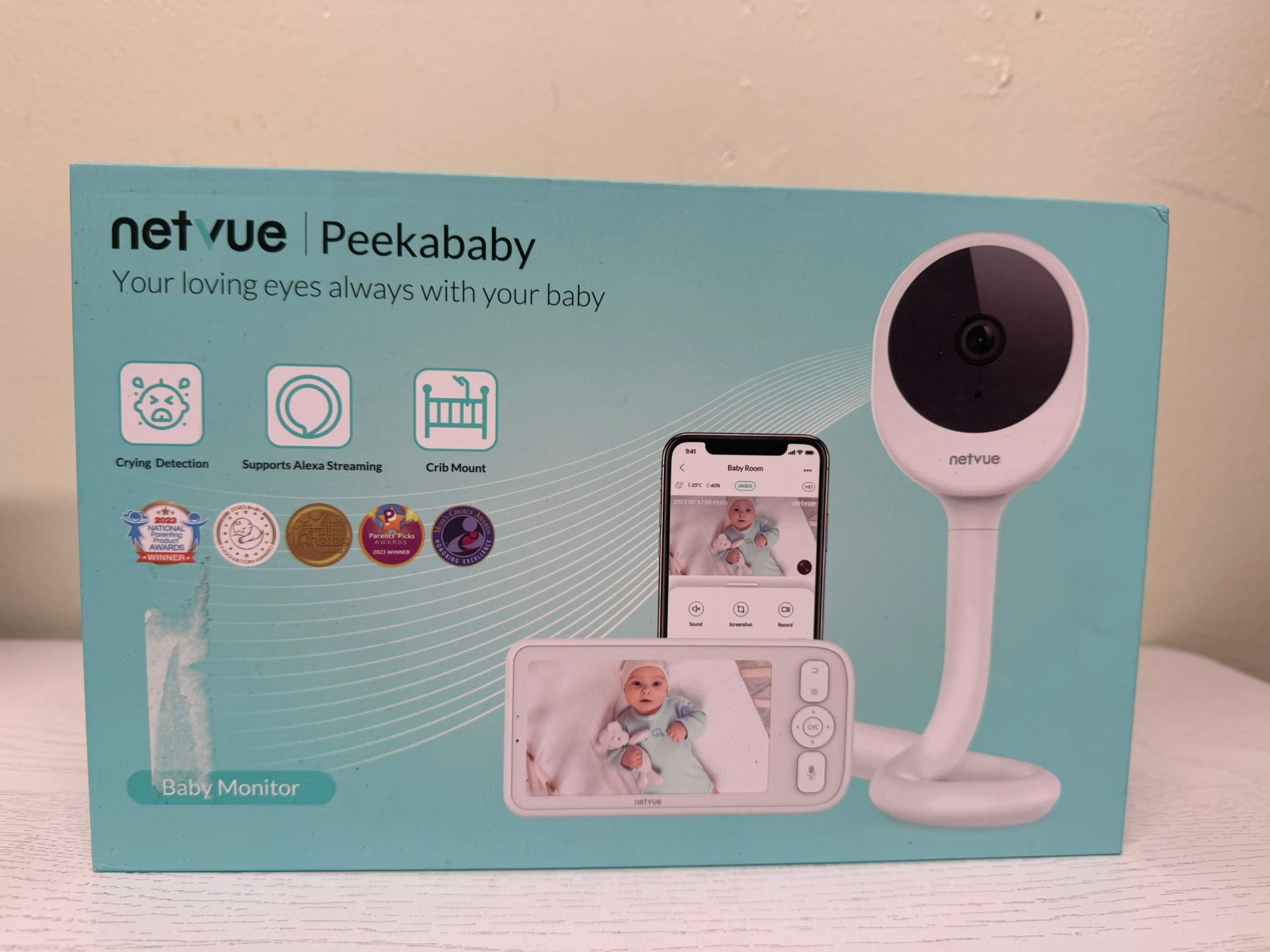 NETVUE Peekababy Baby Camera Monitor (Brand New)