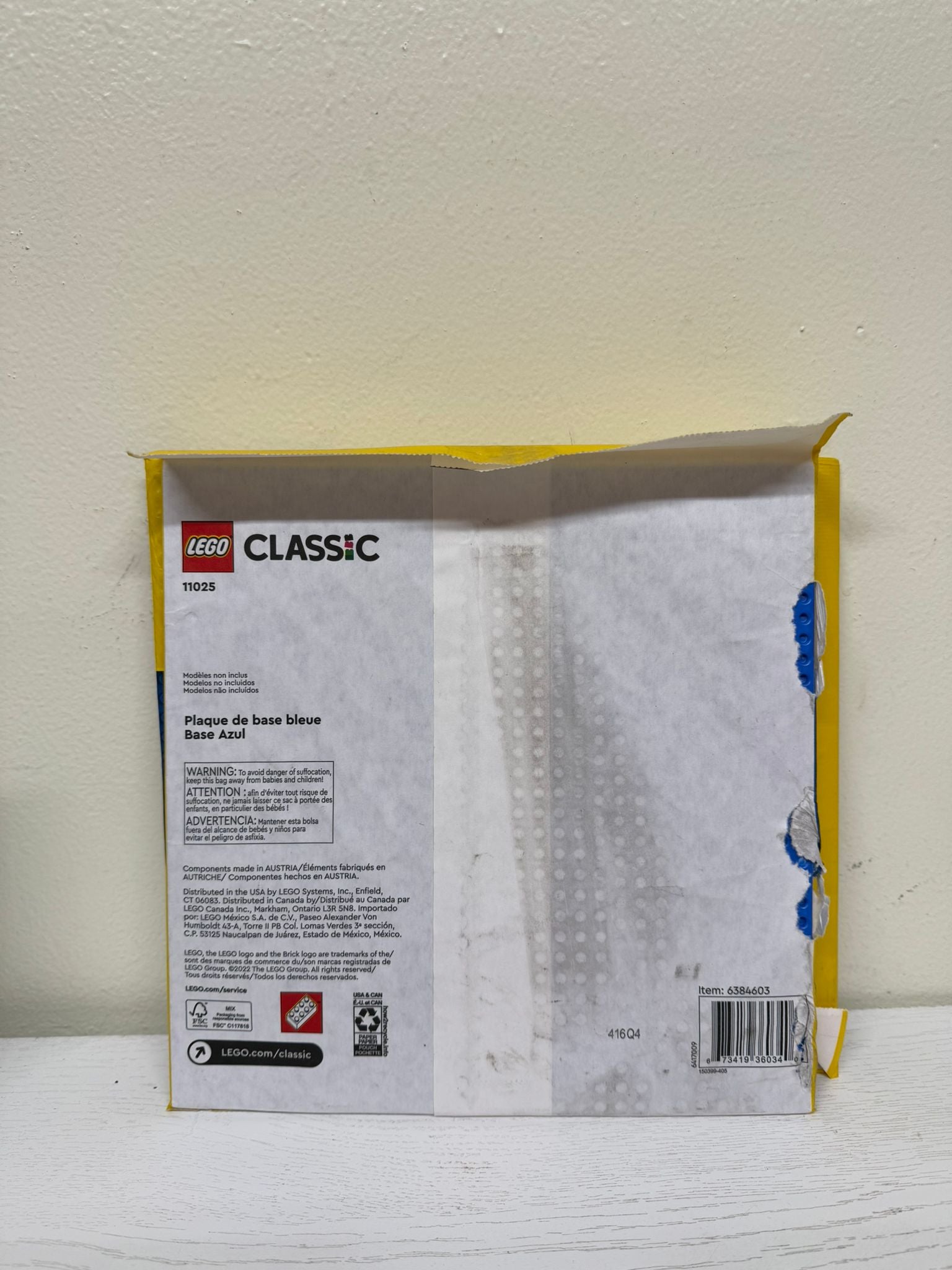 LEGO Classic Blue Baseplate (11025) (Brand New)