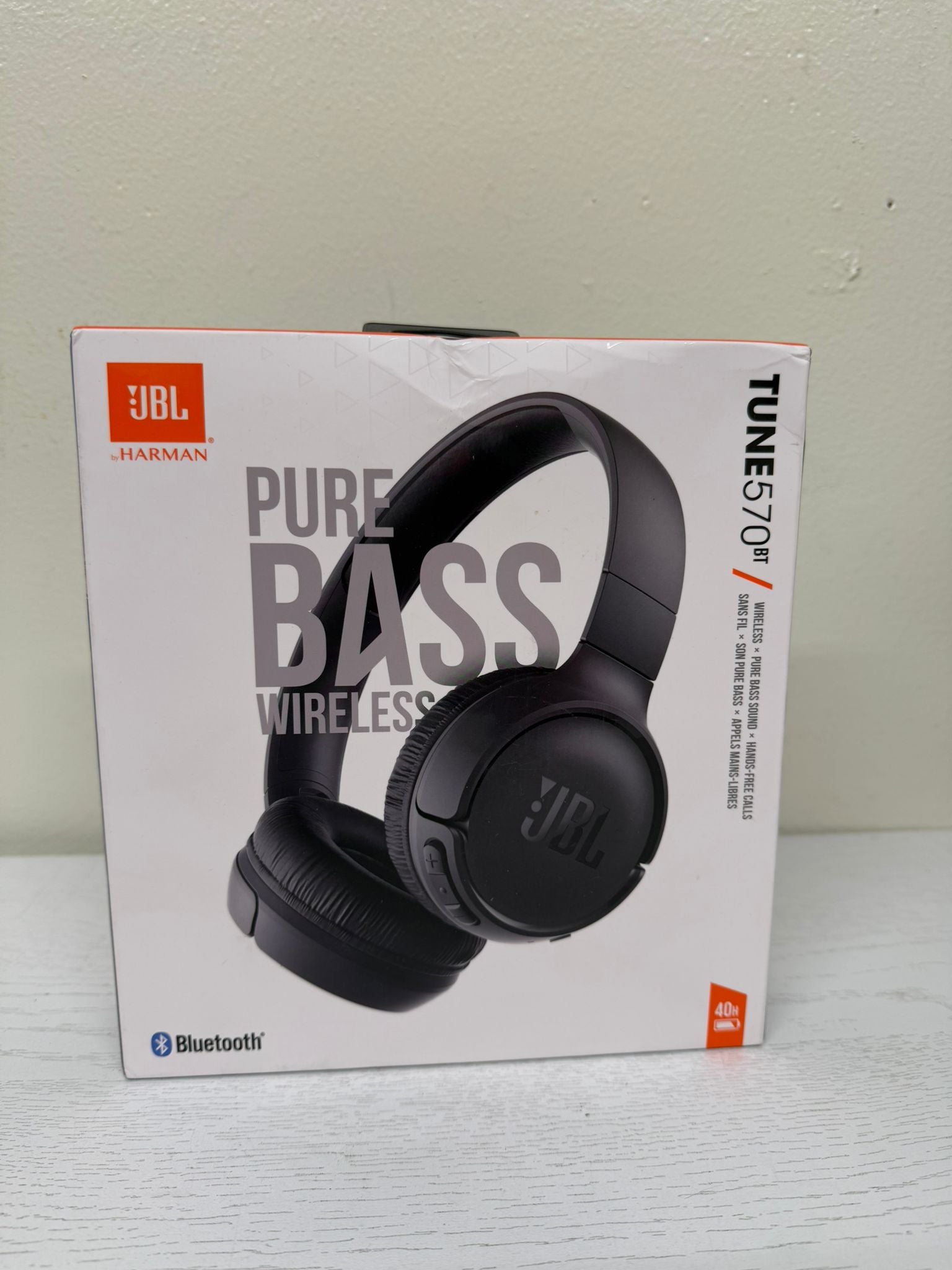 JBL Tune 510BT: Wireless On-Ear Headphones with Purebass Sound (Brand New)