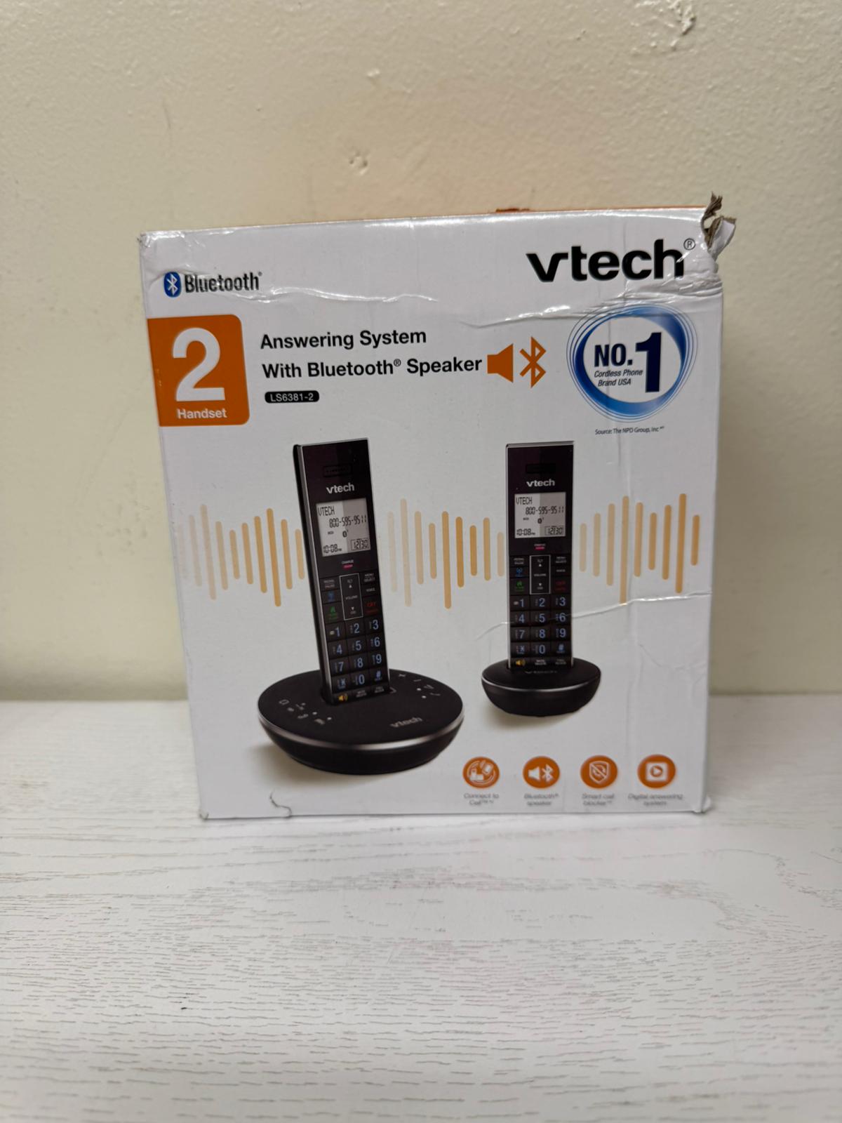 VTech LS6381-2 Bluetooth Speaker &amp; DECT 6.0 Cordless Handset (Brand New)