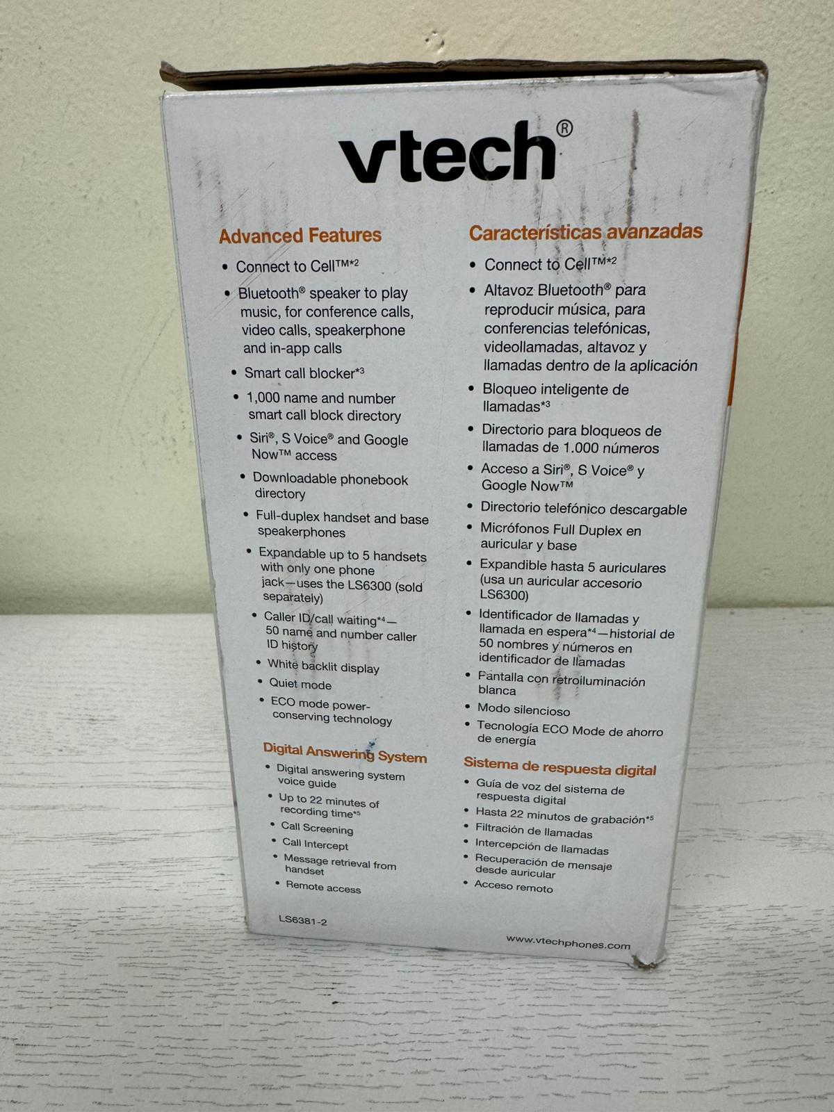 VTech LS6381-2 Bluetooth Speaker &amp; DECT 6.0 Cordless Handset (Brand New)