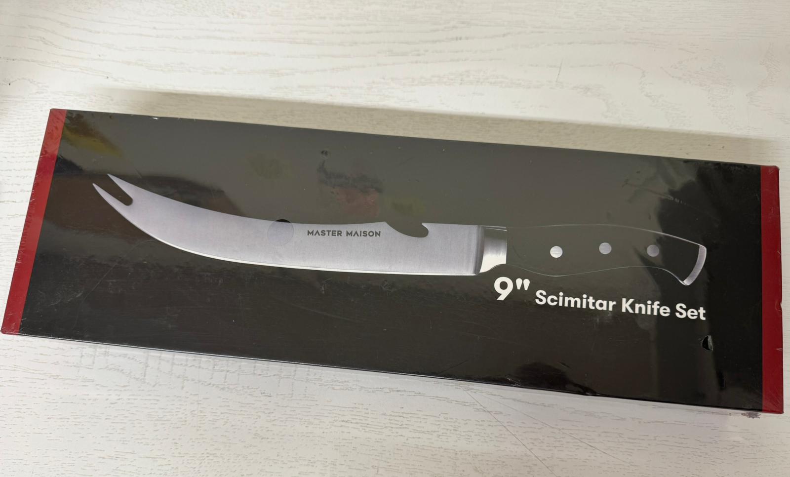 Master Maison 9" Professional Scimitar Knife Set (Brand New)