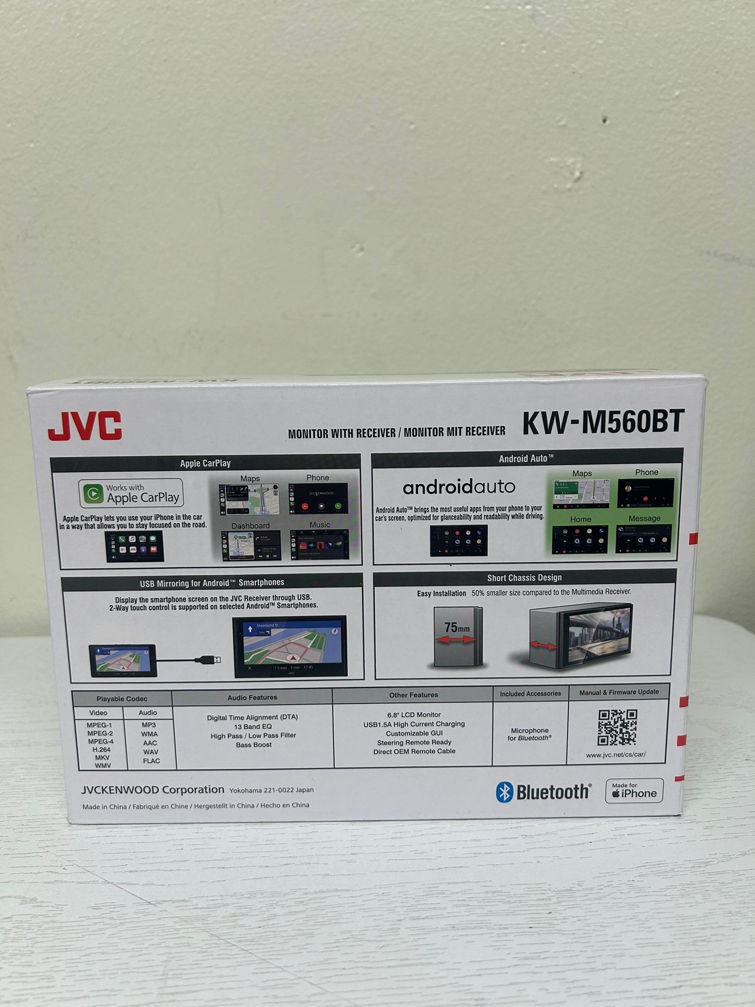 JVC KW-M56BT Apple CarPlay Android Auto Multimedia Player (Brand New)