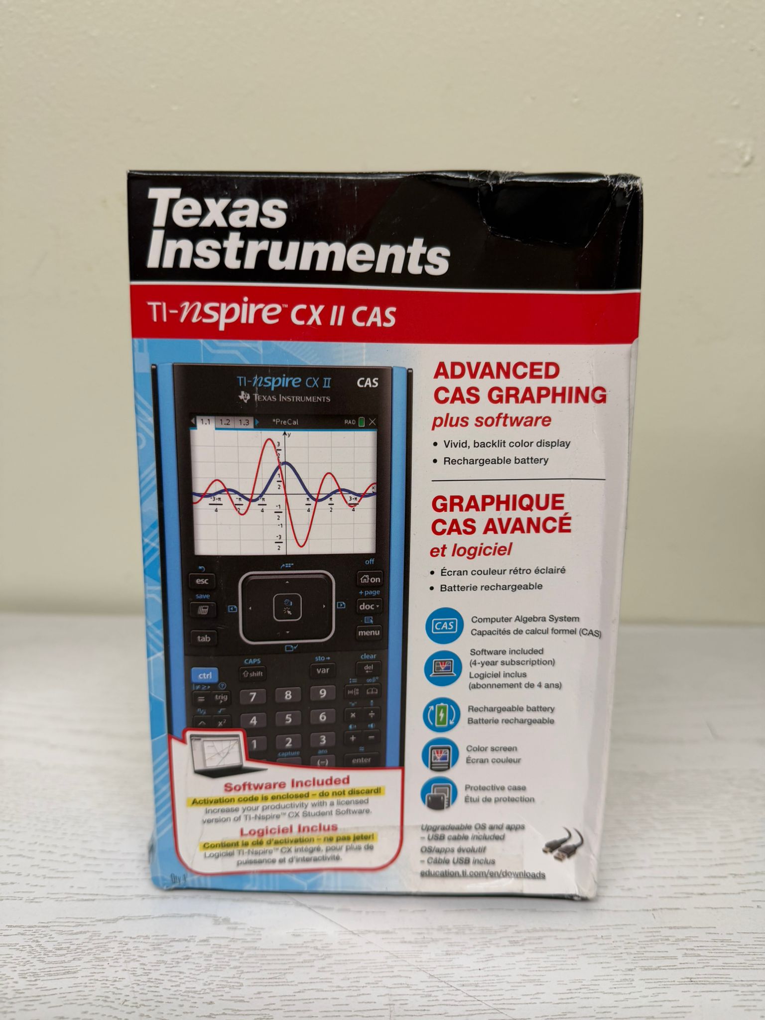 Texas Instruments TI-Nspire CX II CAS Color Graphing Calculator (Open Box)