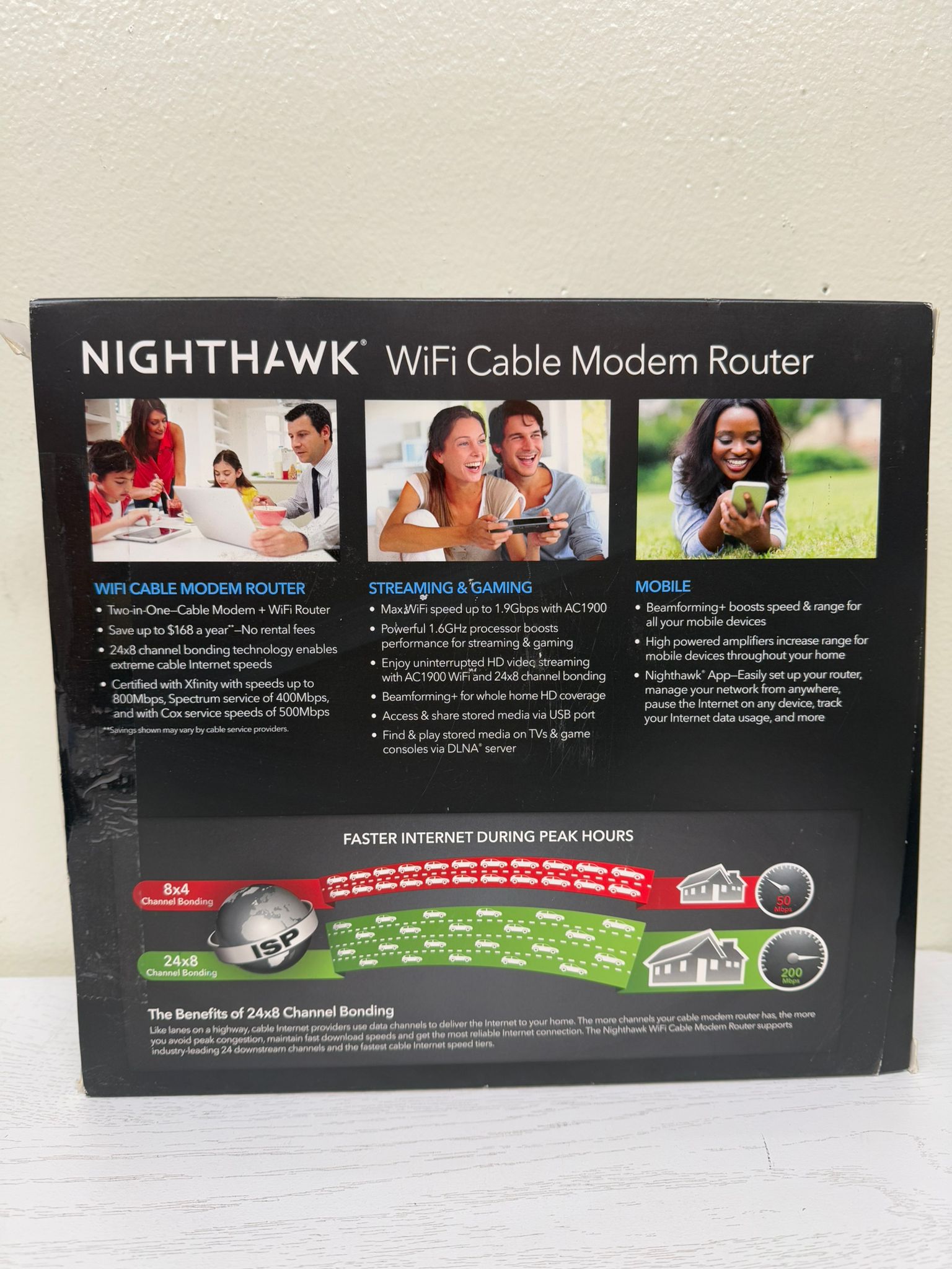 NETGEAR Nighthawk AC1900 WiFi DOCSIS 3.0 Cable Modem Router (C7000) (Brand New)