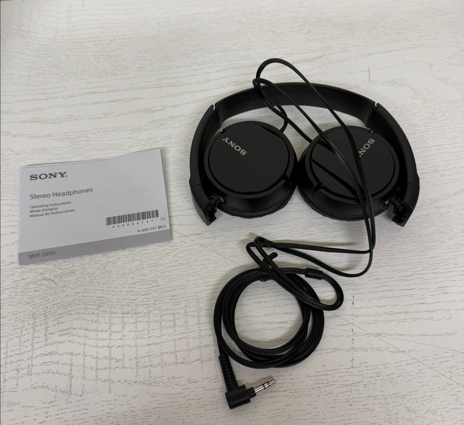 Sony ZX Series Wired On-Ear Headphones, Black MDR-ZX110 (Brand New)