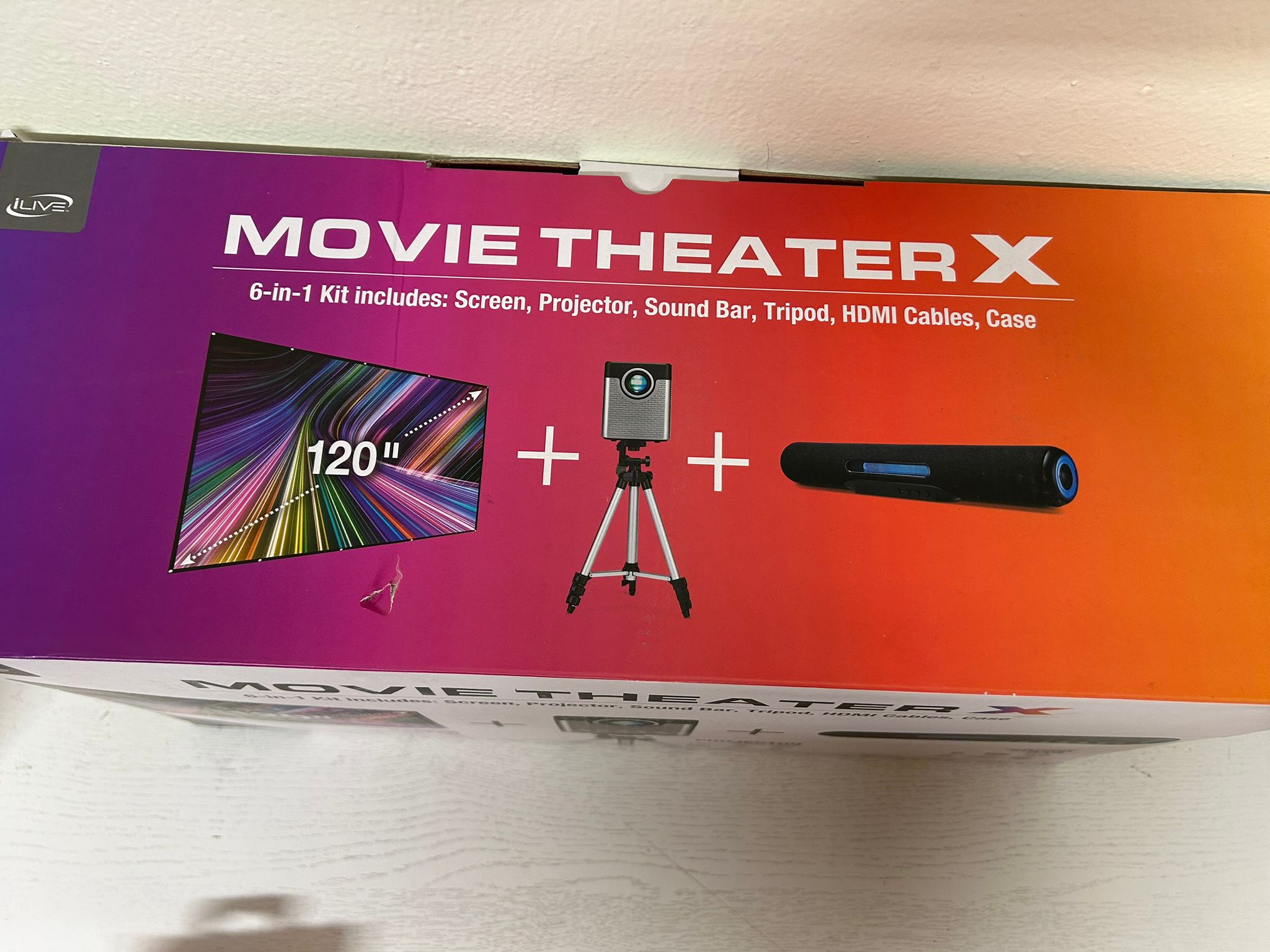 iLIVE Projector Pop Up Movie Theatre Kit – Black (Brand New)