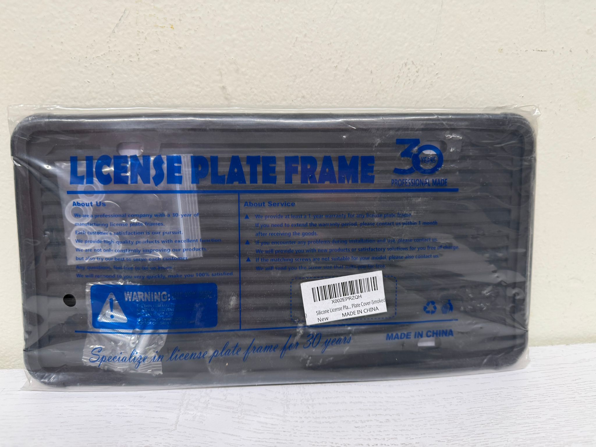 2pcs Car License Plate Frame Transparent Frame Shield - Waterproof License Protector Accessories (Brand New)