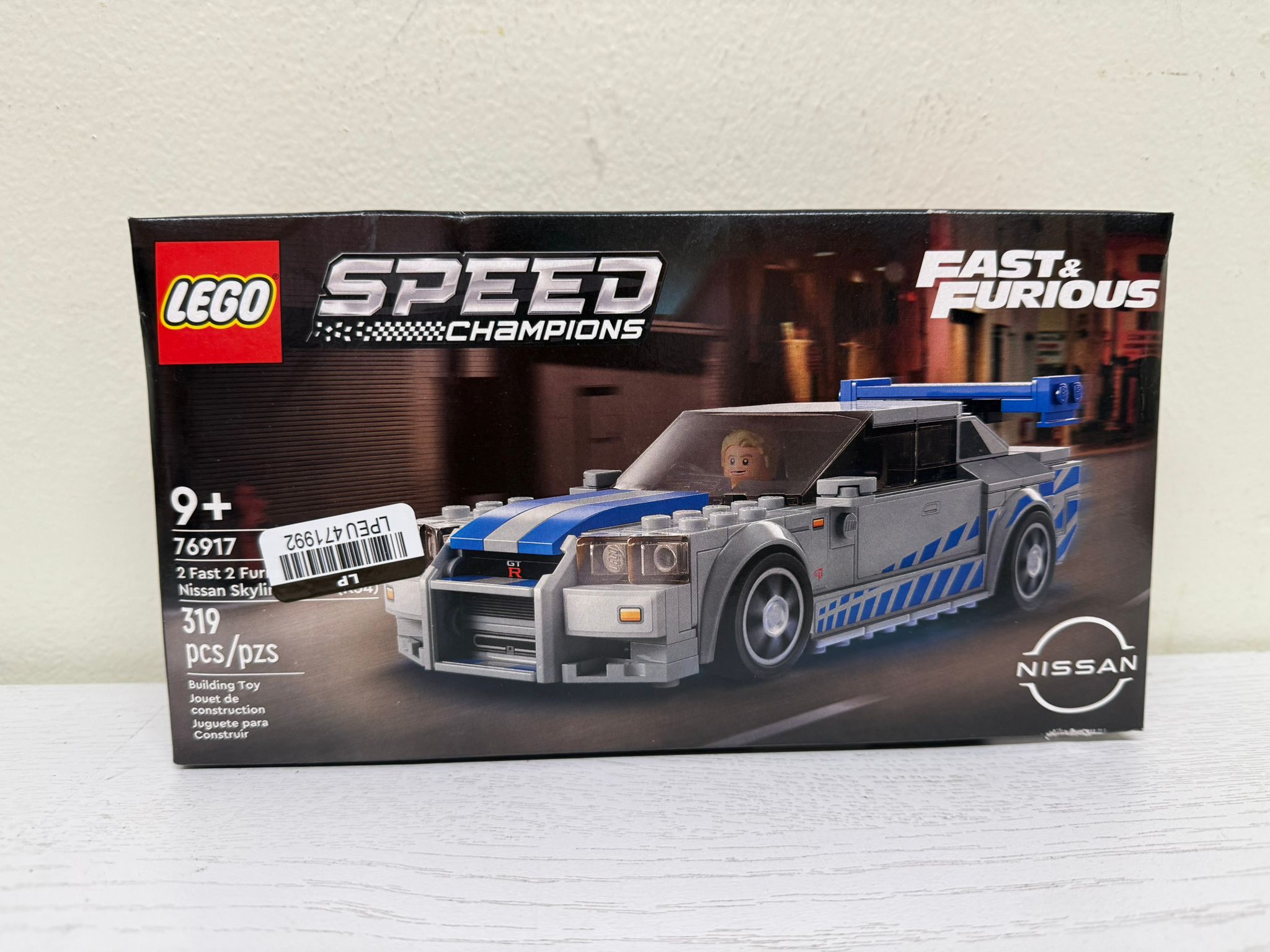 LEGO Speed Champions 2 Fast 2 Furious Nissan Skyline GT-R (R34) - Race Car Toy Model Building Kit (76917) (Brand New)