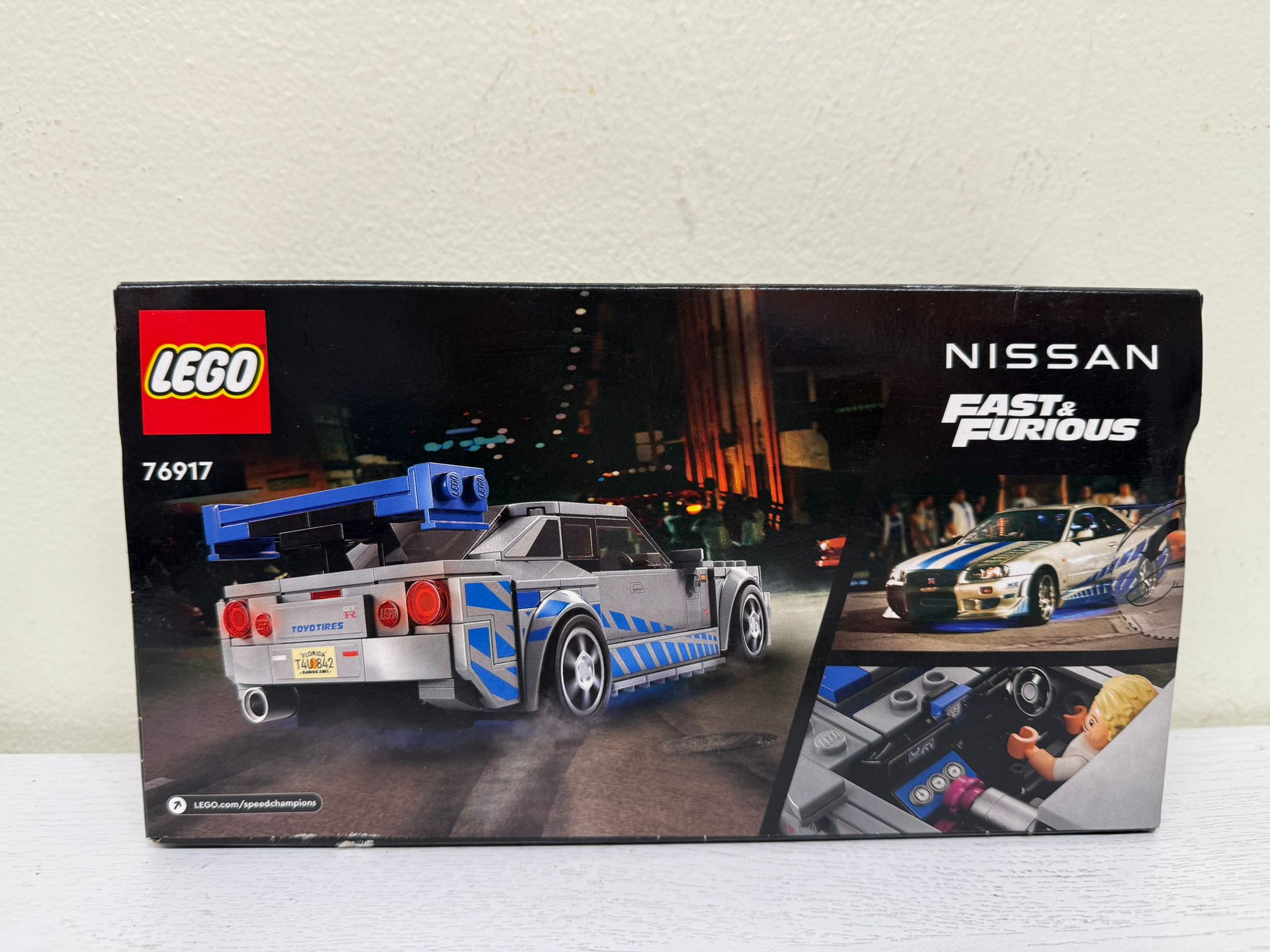 LEGO Speed Champions 2 Fast 2 Furious Nissan Skyline GT-R (R34) - Race Car Toy Model Building Kit (76917) (Brand New)