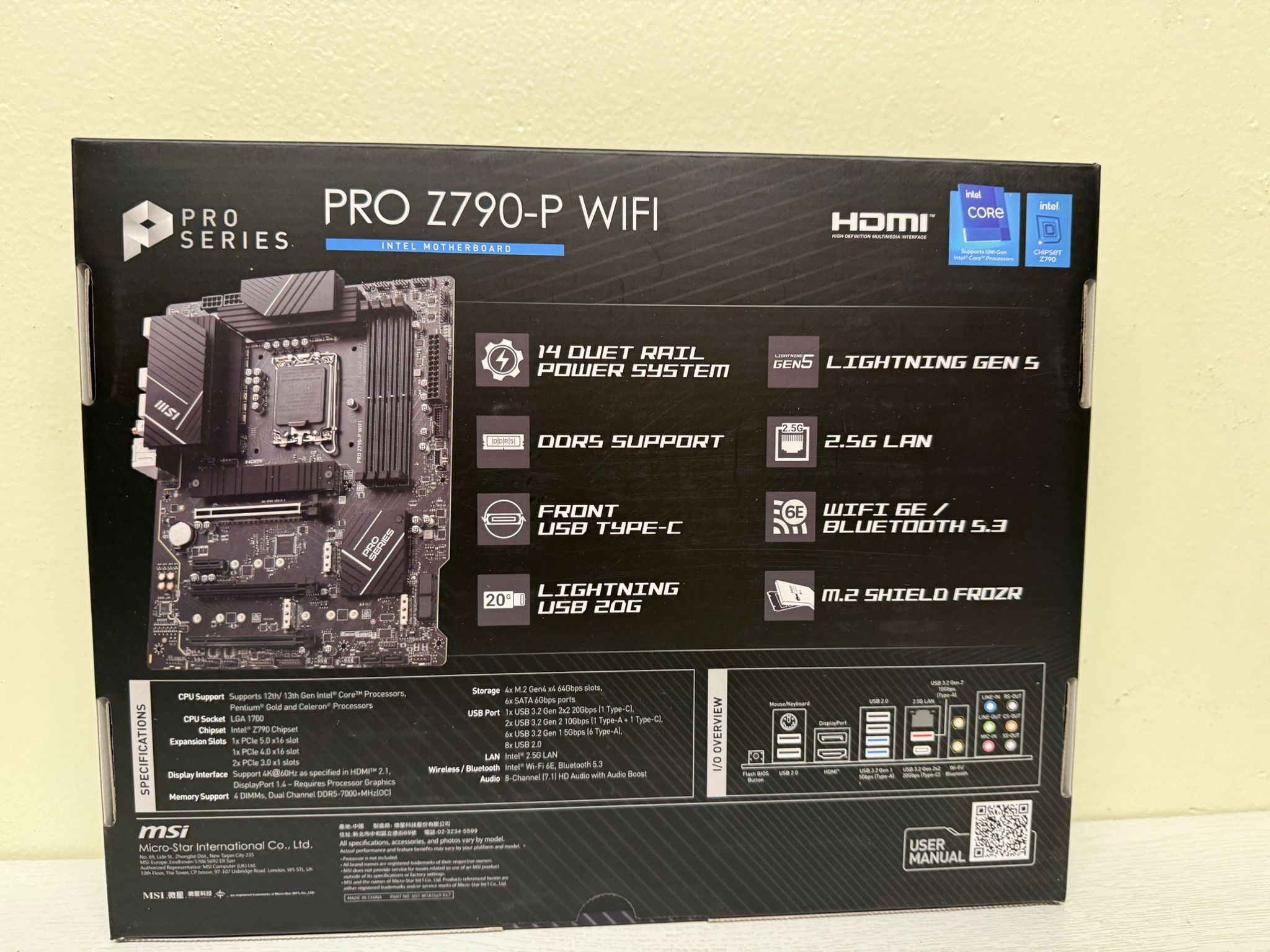 MSI PRO Z790-P WiFi ProSeries Motherboard (Brand New)