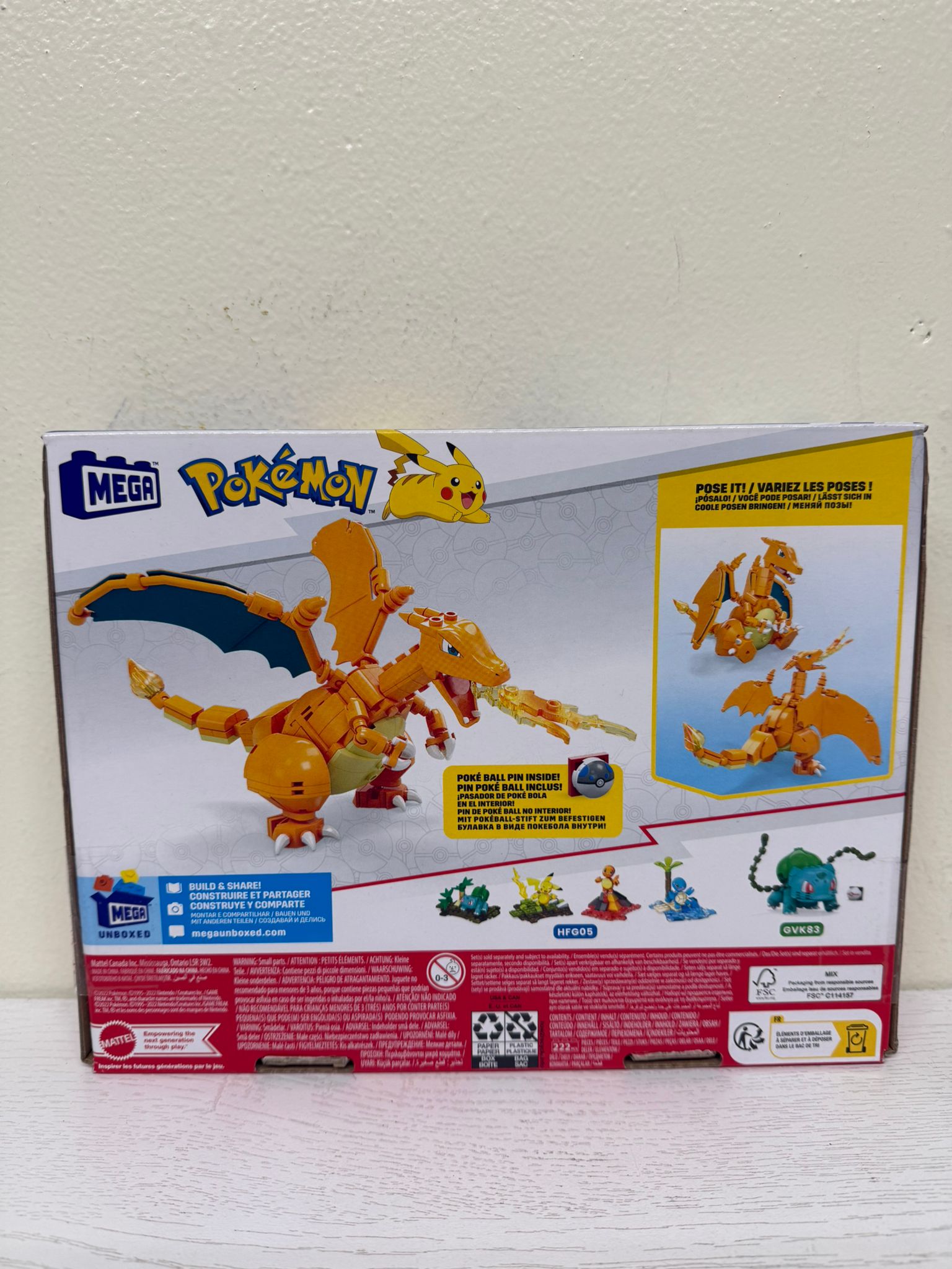 Mega Pokémon Charizard Building Toy Set (Open Box)