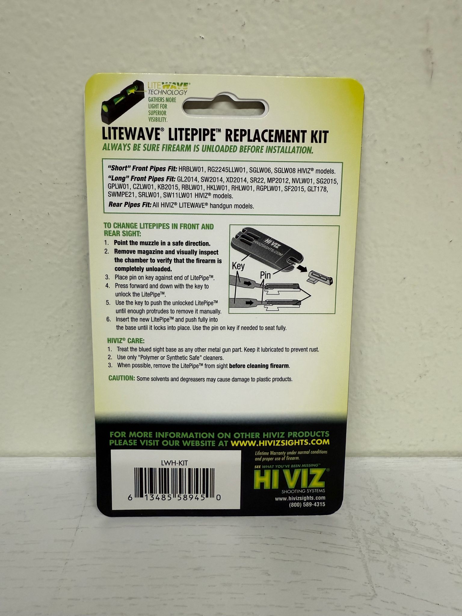 HiViz Litewave Handgun Replacement LitePipe Set (Brand New)