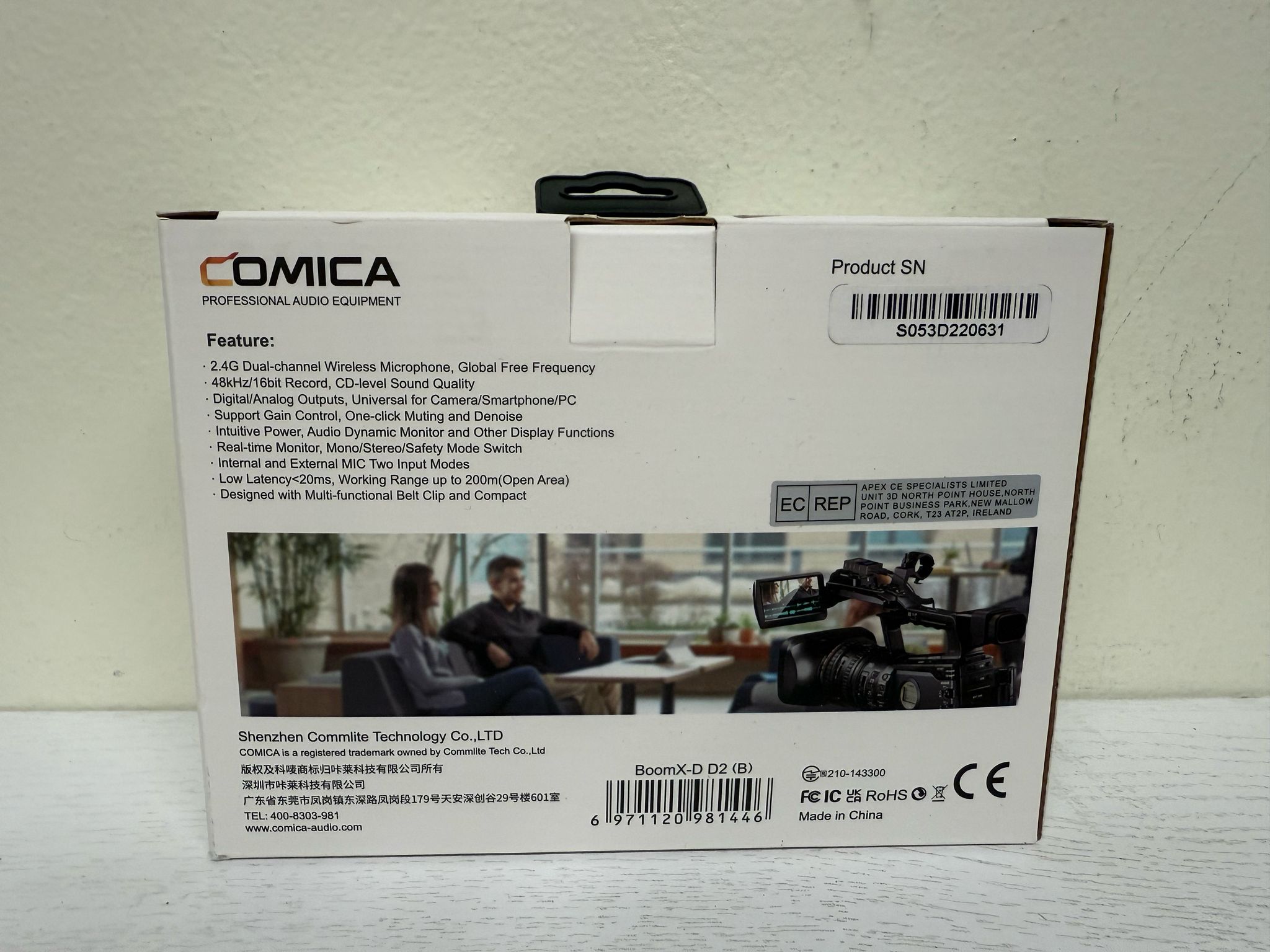 COMICA BoomX-D2 PRO Wireless Lavalier Microphone (Brand New)