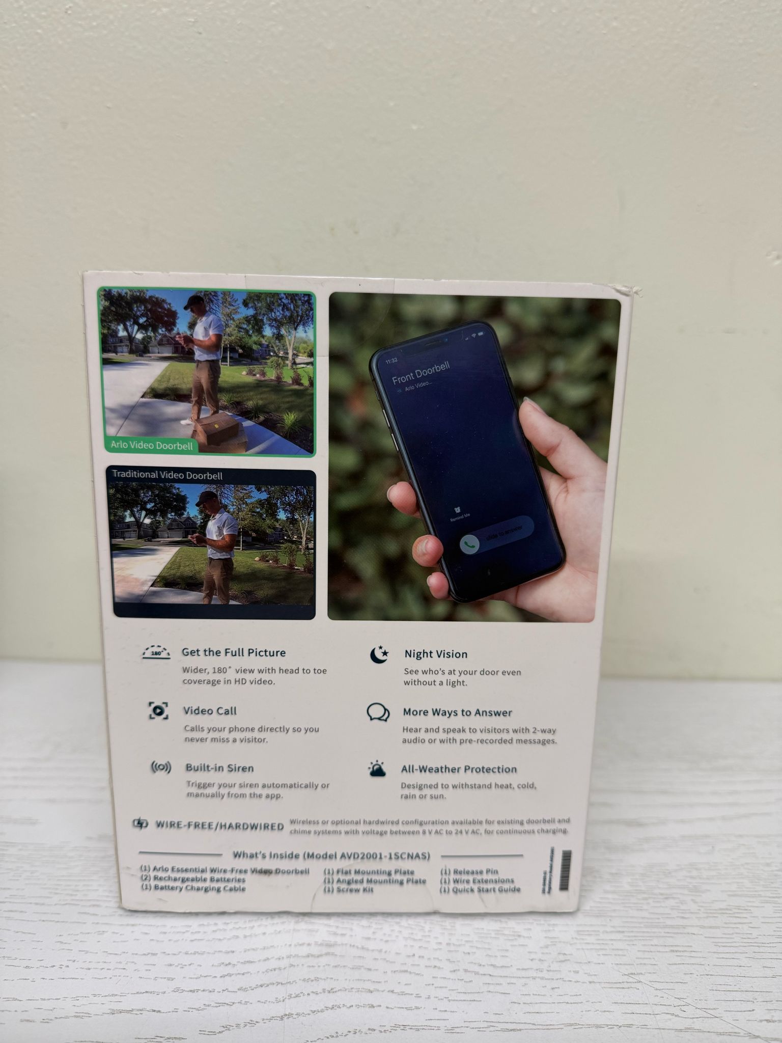 Arlo Essential Wireless Video Doorbell Security Camera (Brand New)