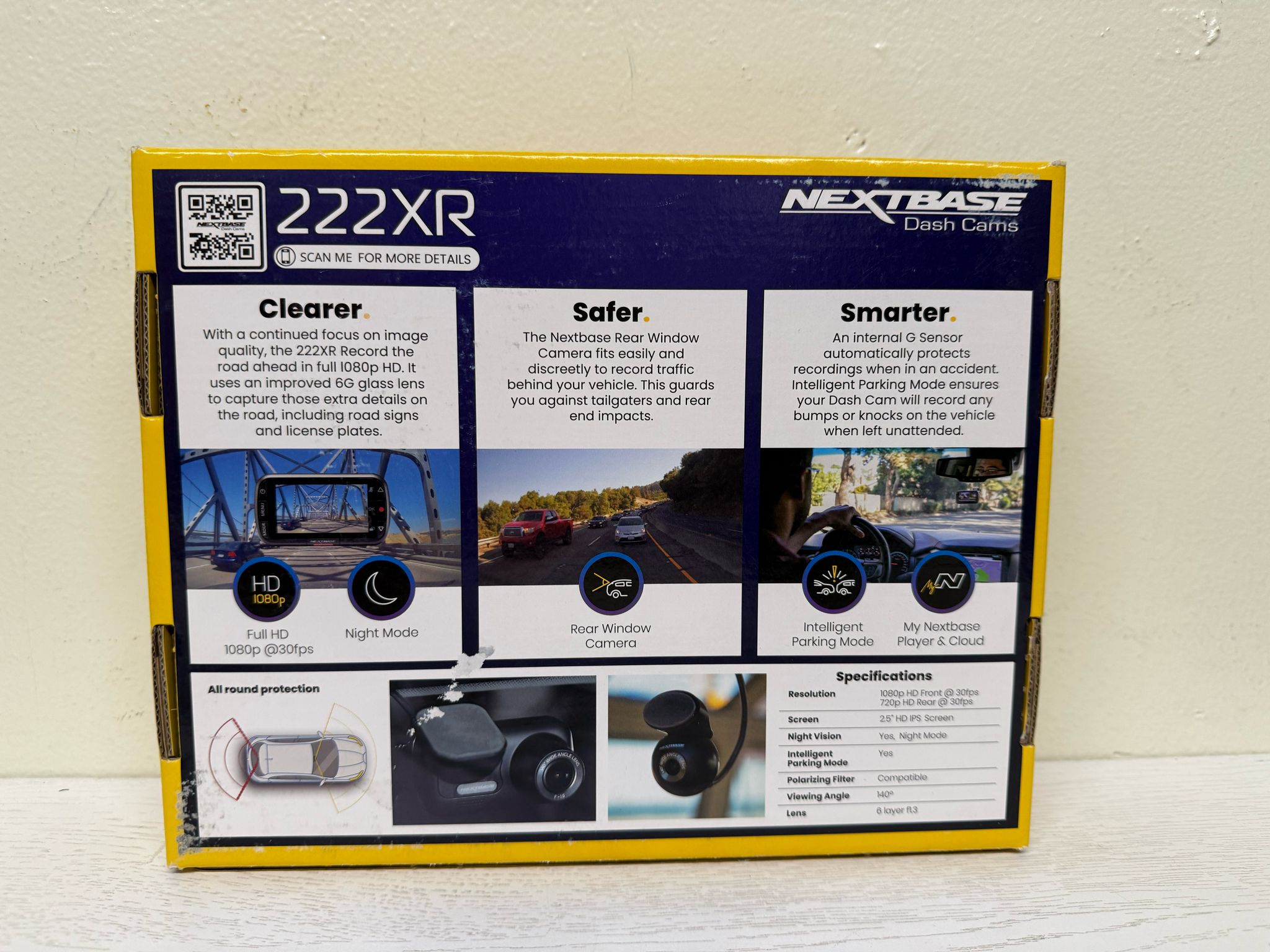 Nextbase 222XR 1080p Dash Cam + Rear Camera HD