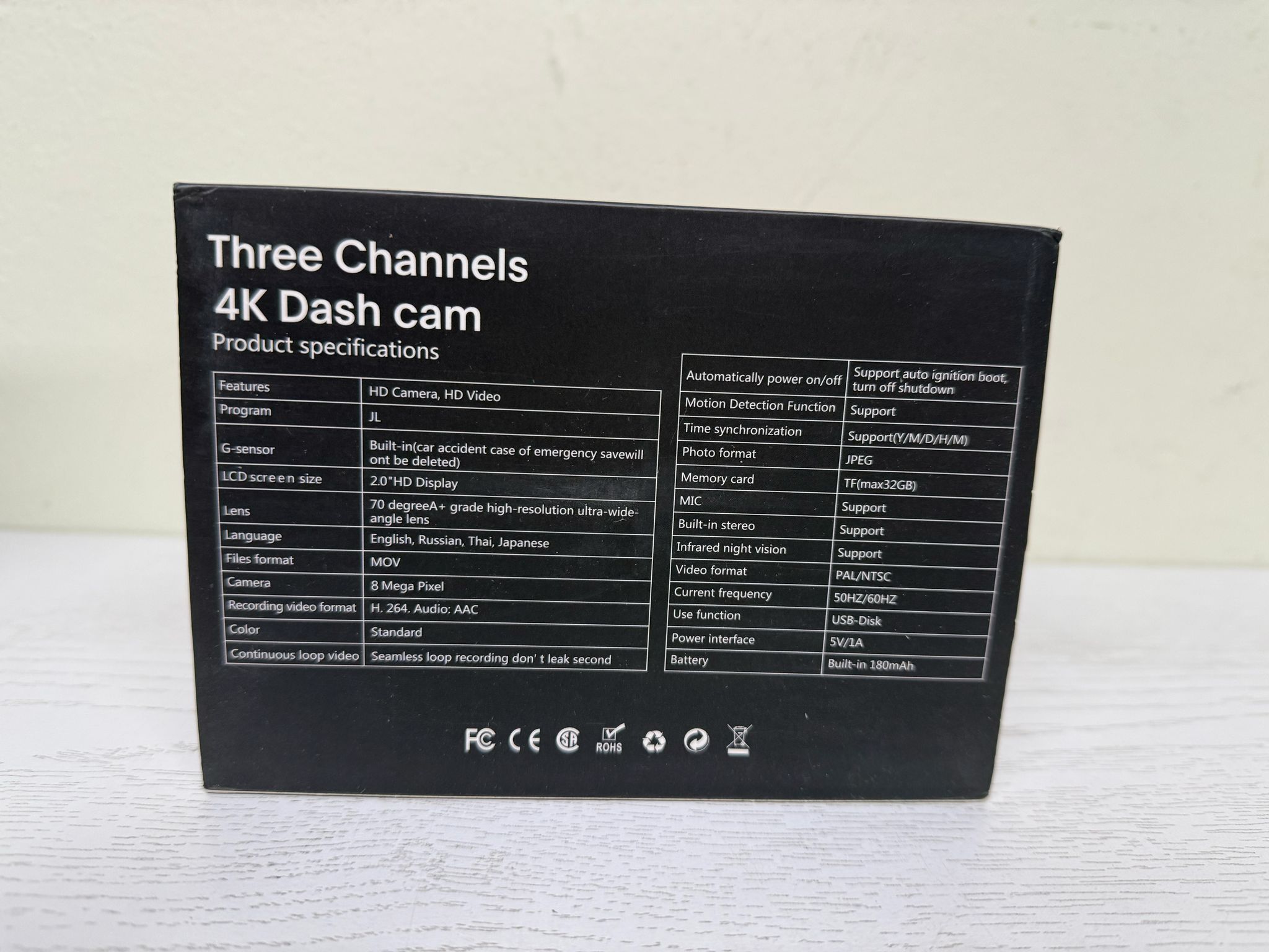 4K Full UHD Dash Camera for Cars (Brand New)