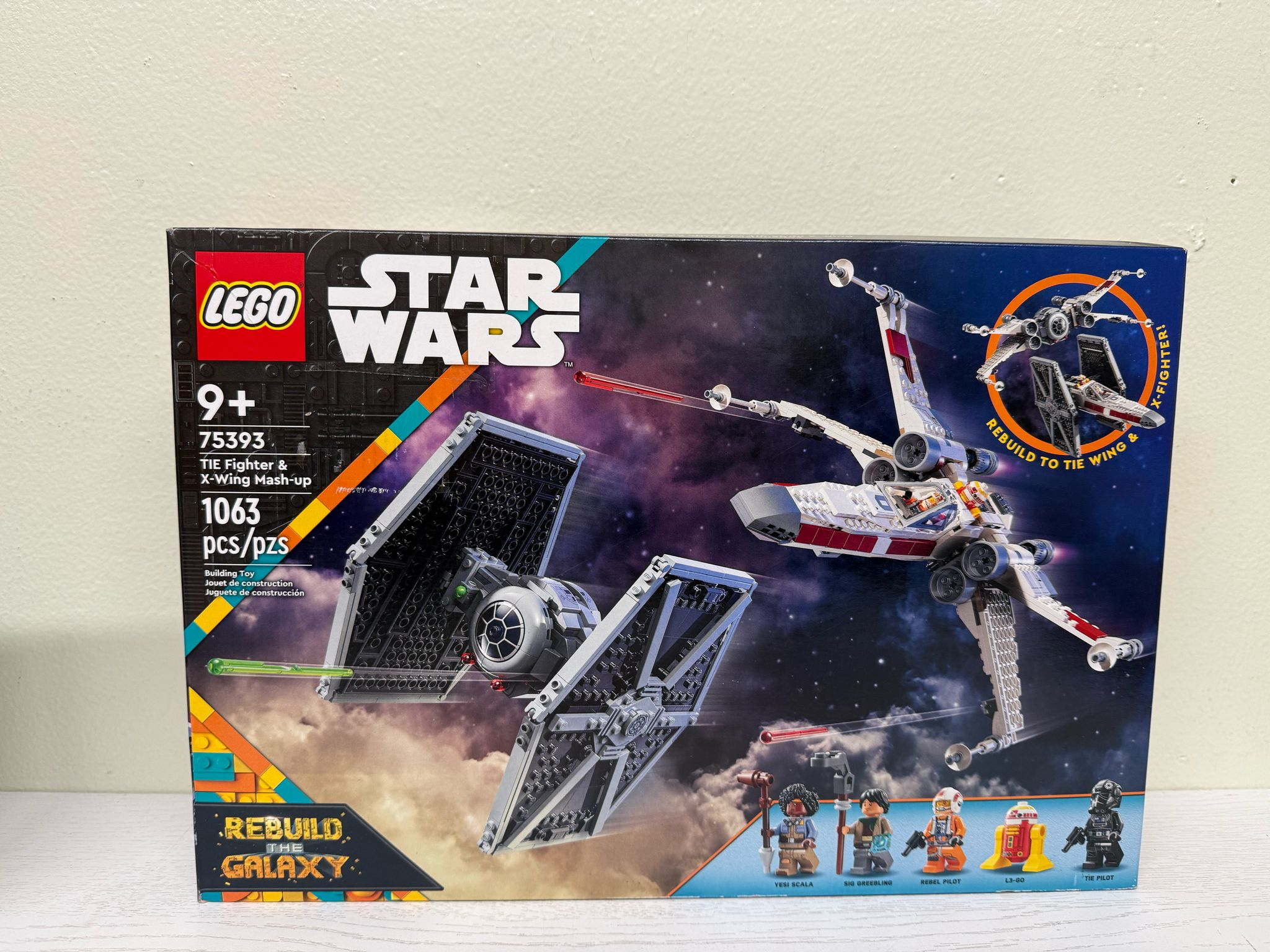 LEGO Star Wars TIE Fighter &amp; X-Wing Mash-up Building Toy Set (75393) (Brand New)