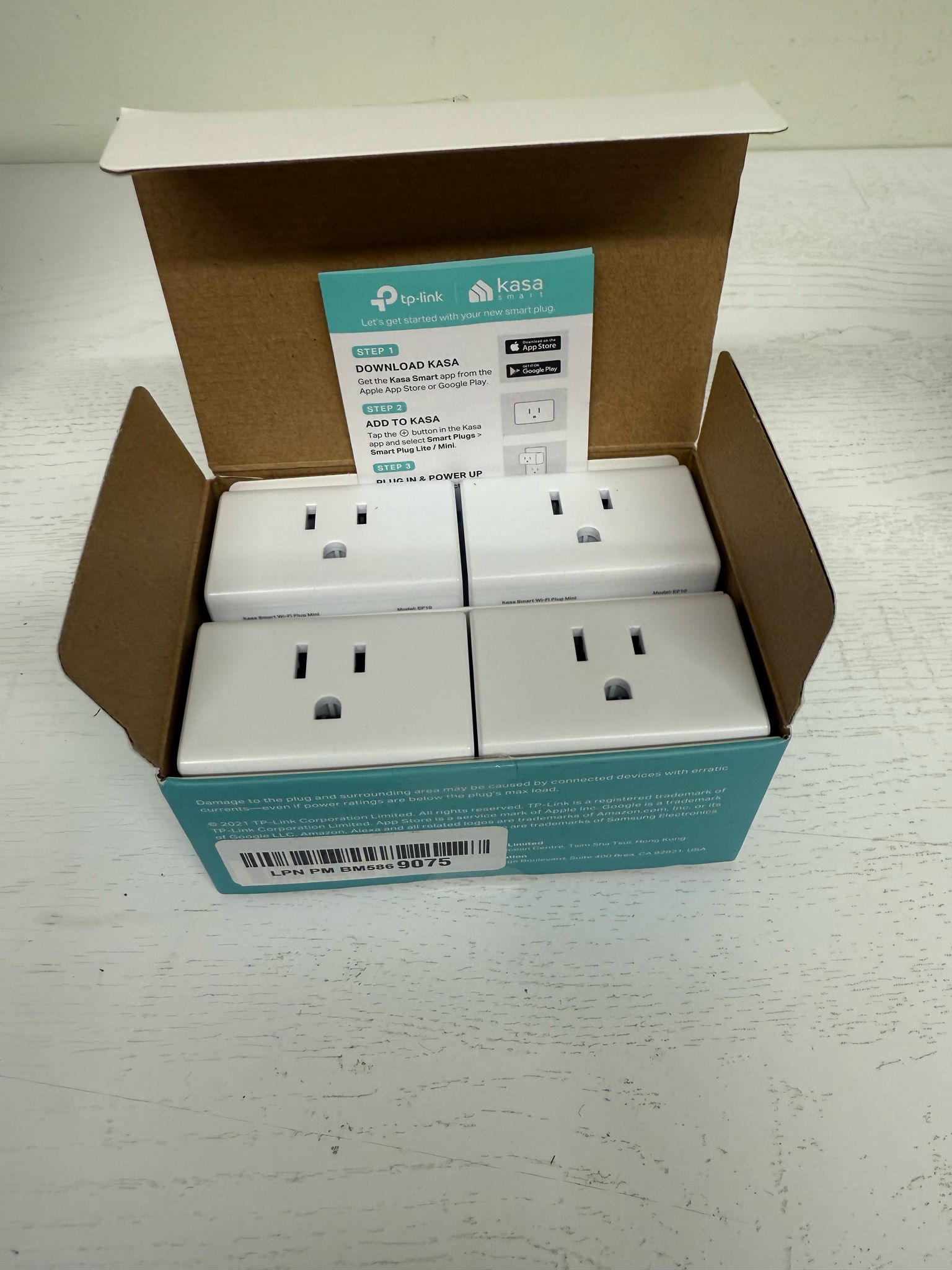 Kasa Smart Plug Mini 15A (4-Pack) (Open Box)