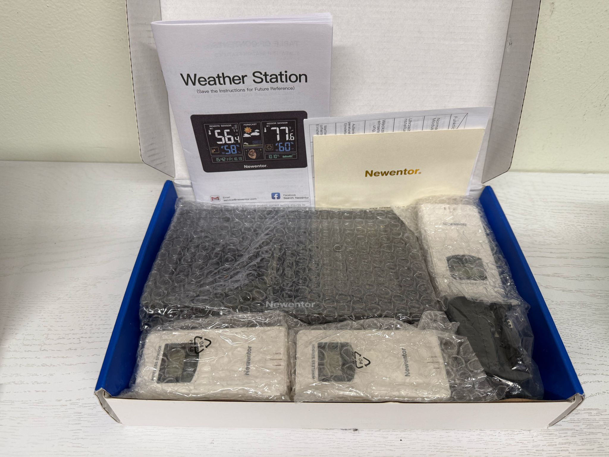 Newentor Weather Station Wireless Indoor/Outdoor Multiple Sensors (Brand New)