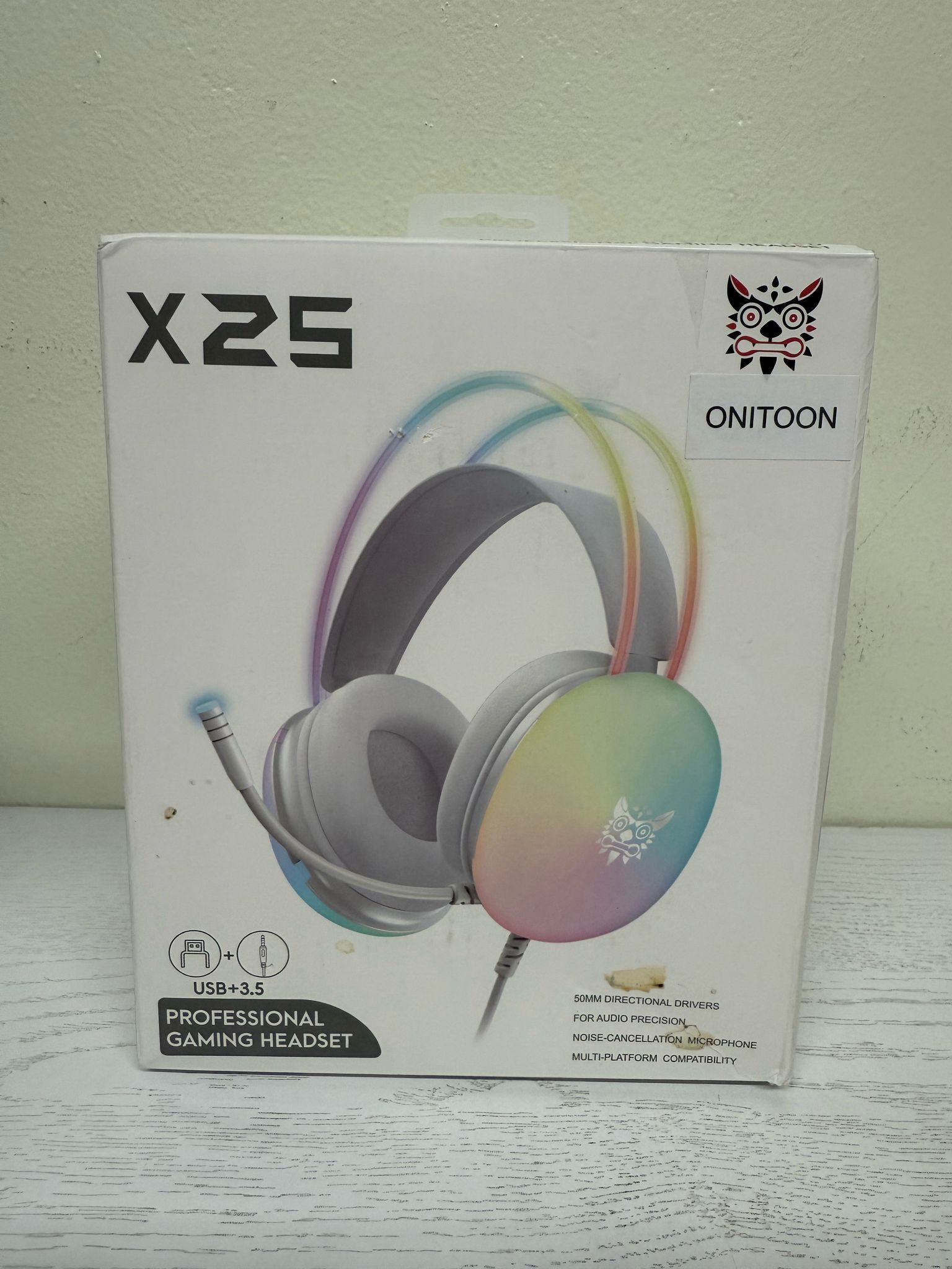 Gaming Headset with Microphone, RGB Rainbow Lighting (Brand New)