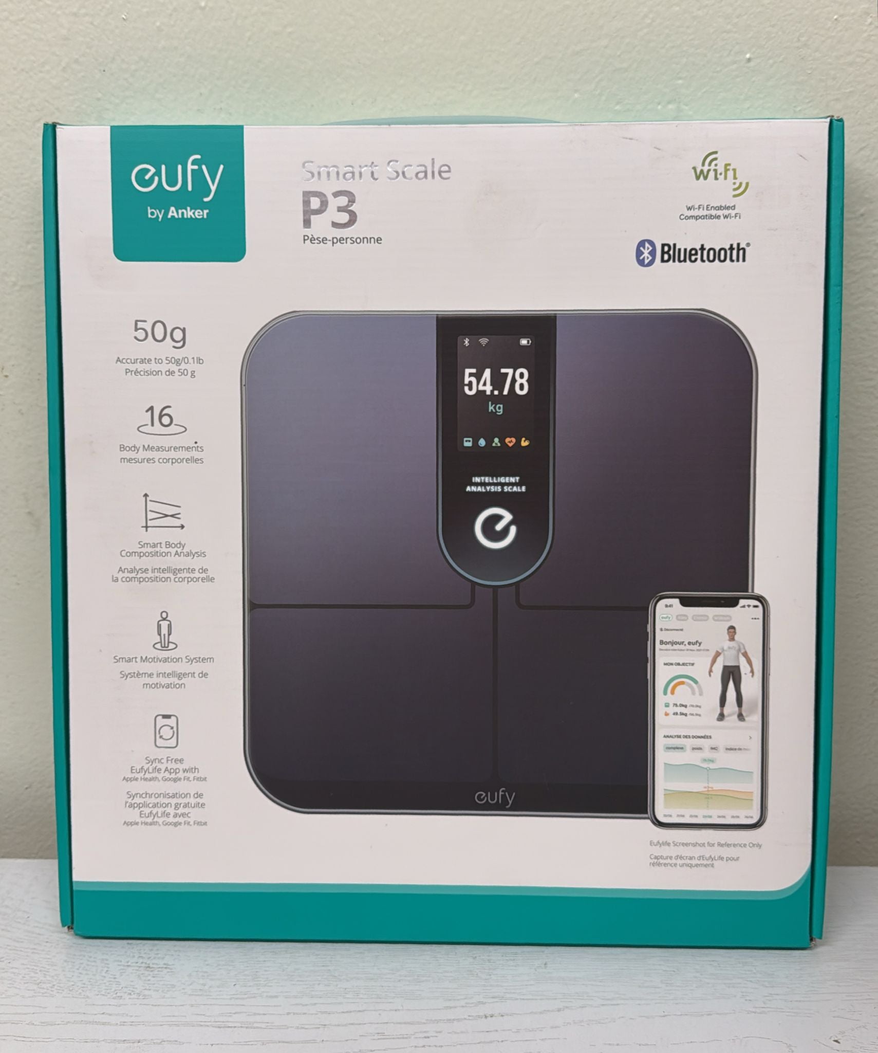 eufy by Anker Wi-Fi Fitness Tracking Smart Scale P3 – Advanced Body Analysis &amp; 3D Virtual Body Mode (Open Box)