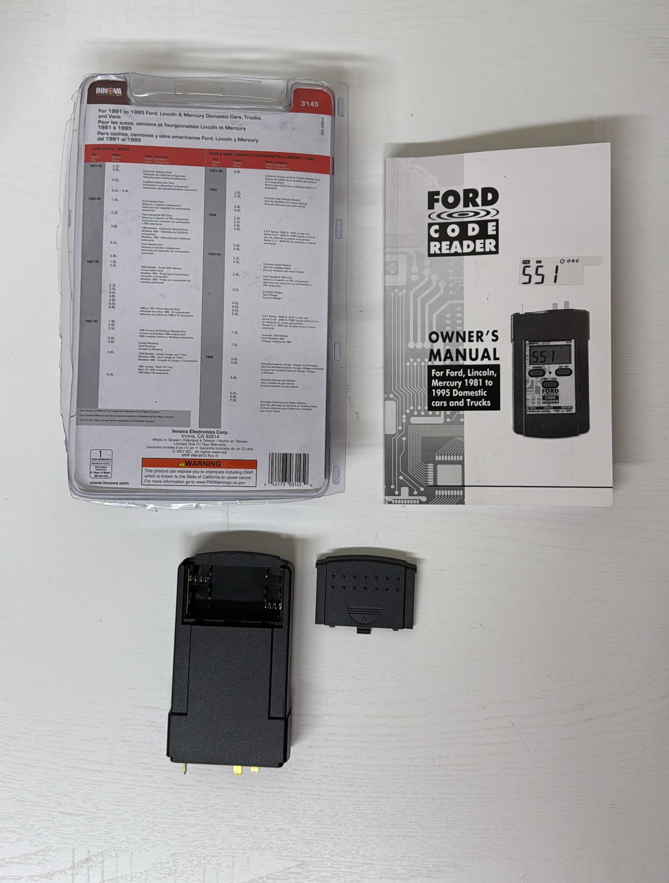 INNOVA 3145 Ford Digital OBD1 Code Reader (Open Box)