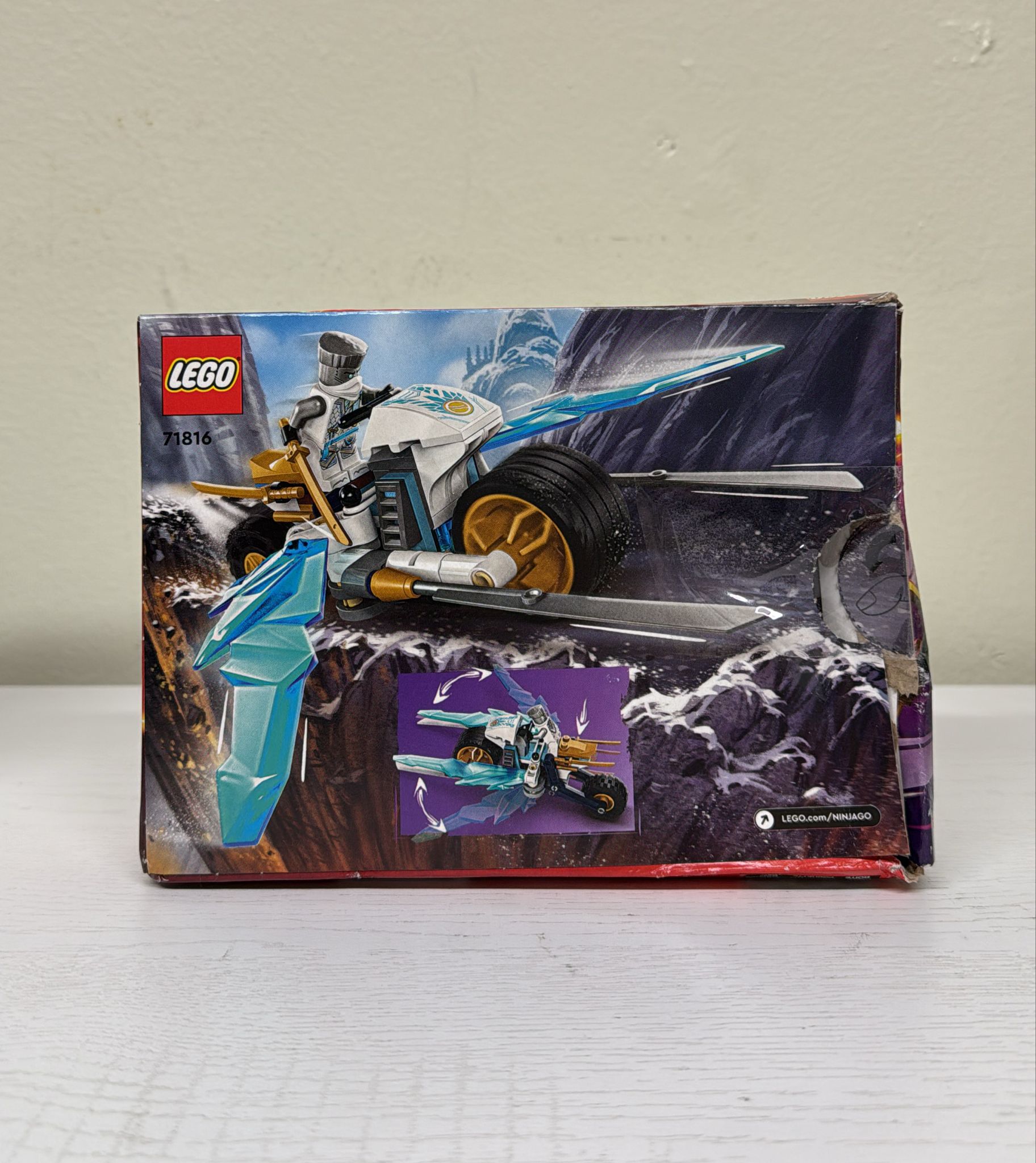 LEGO NINJAGO Zane's Ice Motorcycle Toy Set (71816) (Brand New)