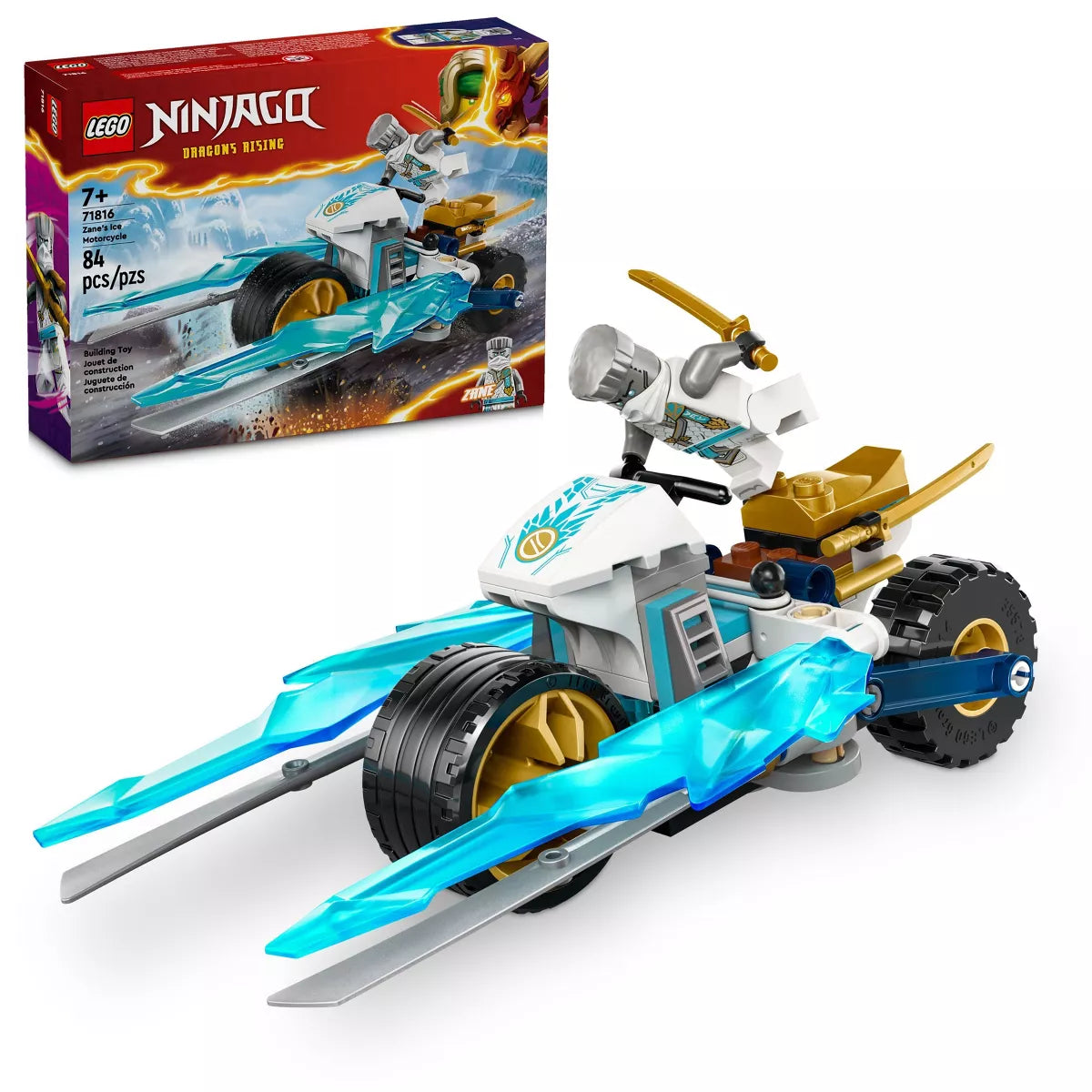 LEGO NINJAGO Zane's Ice Motorcycle Toy Set (71816) (Brand New)