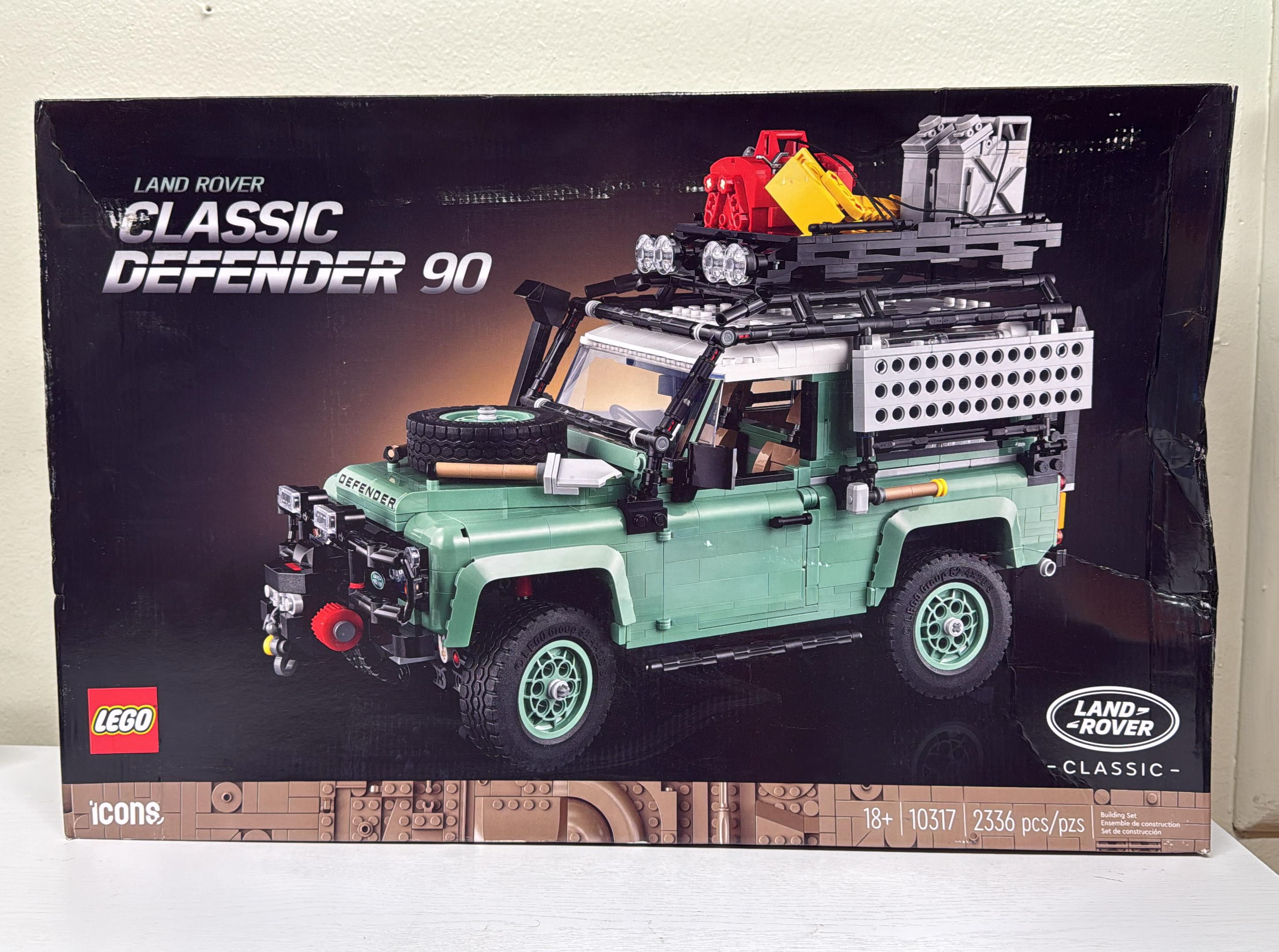 LEGO Icons Land Rover Classic Defender 90 Model Car Building Set 10317 (Open Box)