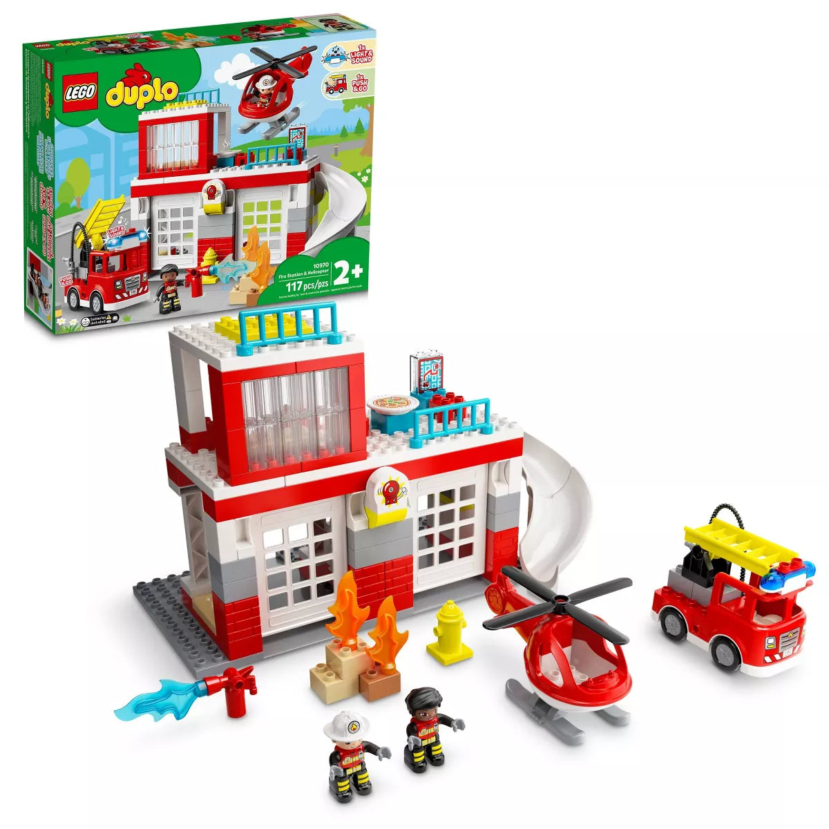 LEGO DUPLO Fire Station &amp; Helicopter Playset (10970) (Brand New)