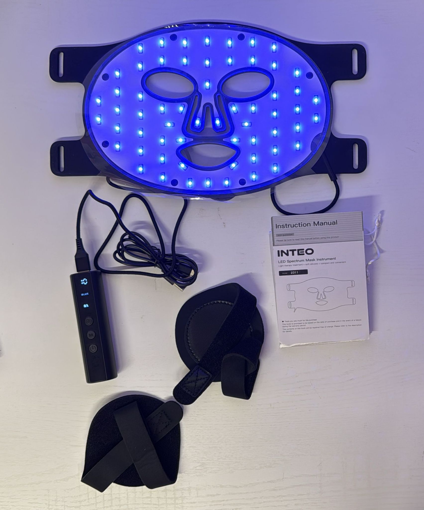 Light Therapy for Face - Portable LED Face Mask (Lightly Used)