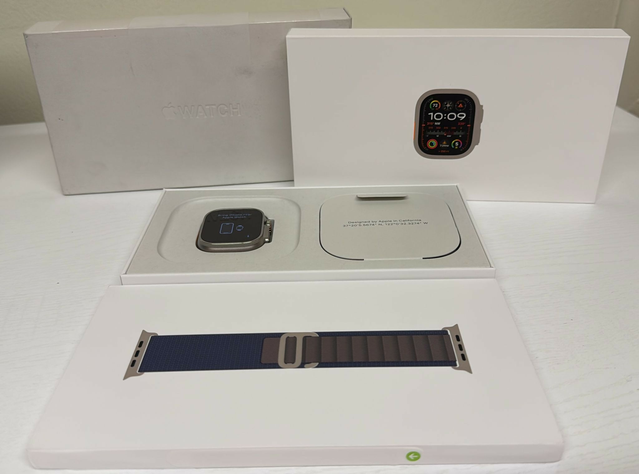 Apple Watch Ultra 2 - 49mm Titanium Case with Blue Alpine Loop (L) (Open Box)