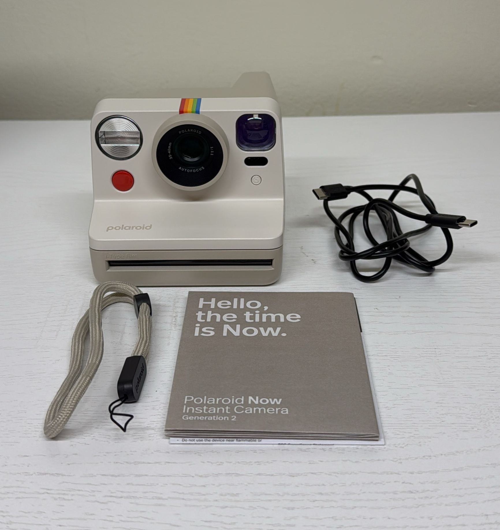 Polaroid Now 2nd Generation I-Type Instant Camera - Vintage White (Open Box)