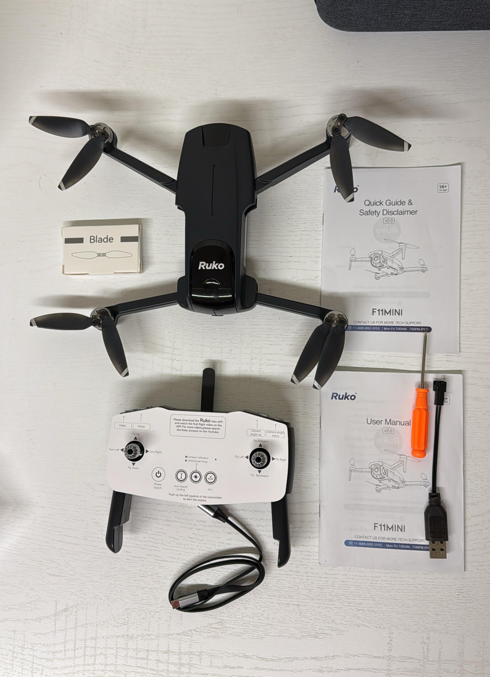 Ruko F11MINI Drone with Camera 4K - Under 250g, 60 Mins Flight, 5GHz Transmission (Lightly used)