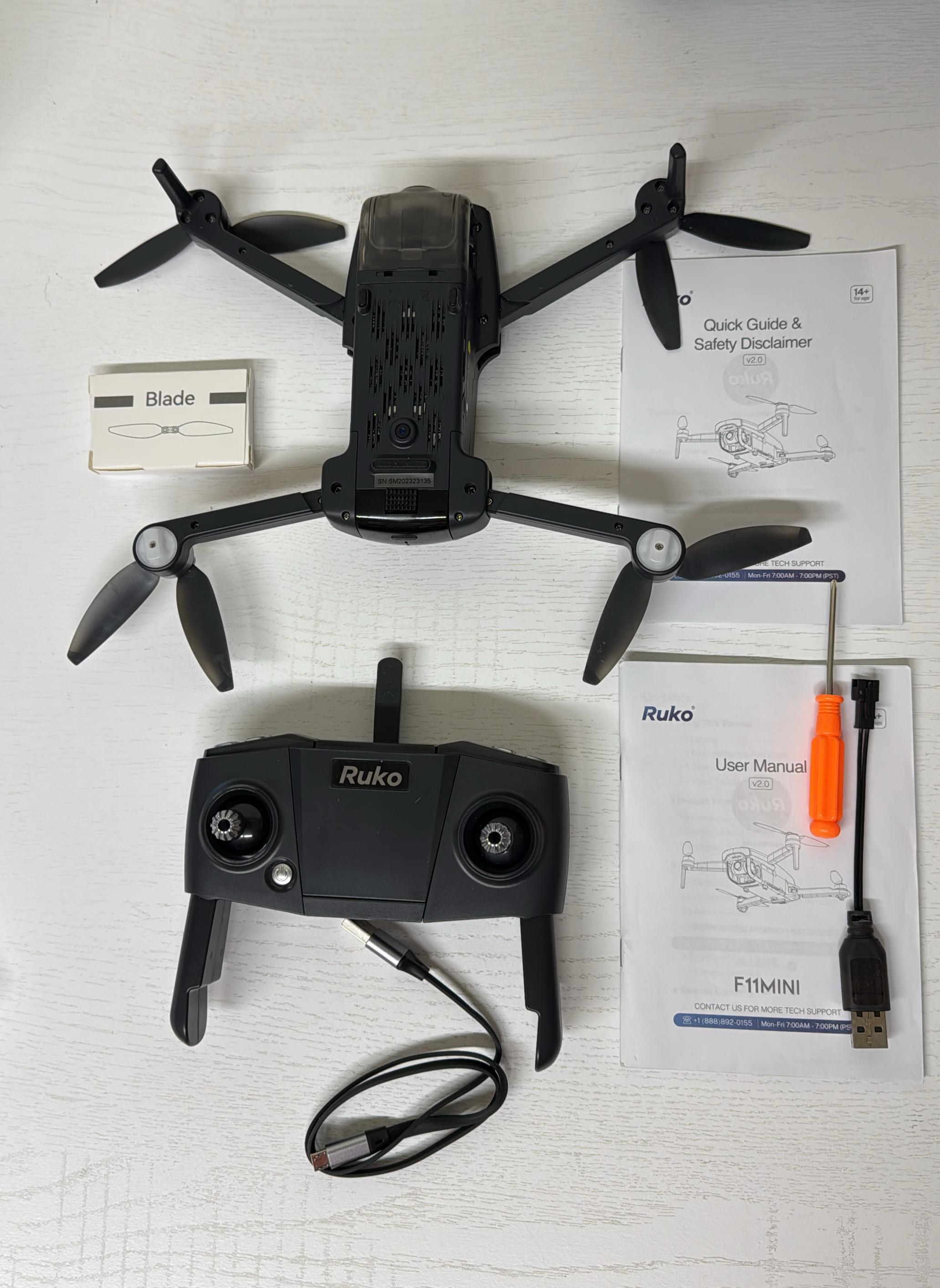 Ruko F11MINI Drone with Camera 4K - Under 250g, 60 Mins Flight, 5GHz Transmission (Lightly used)