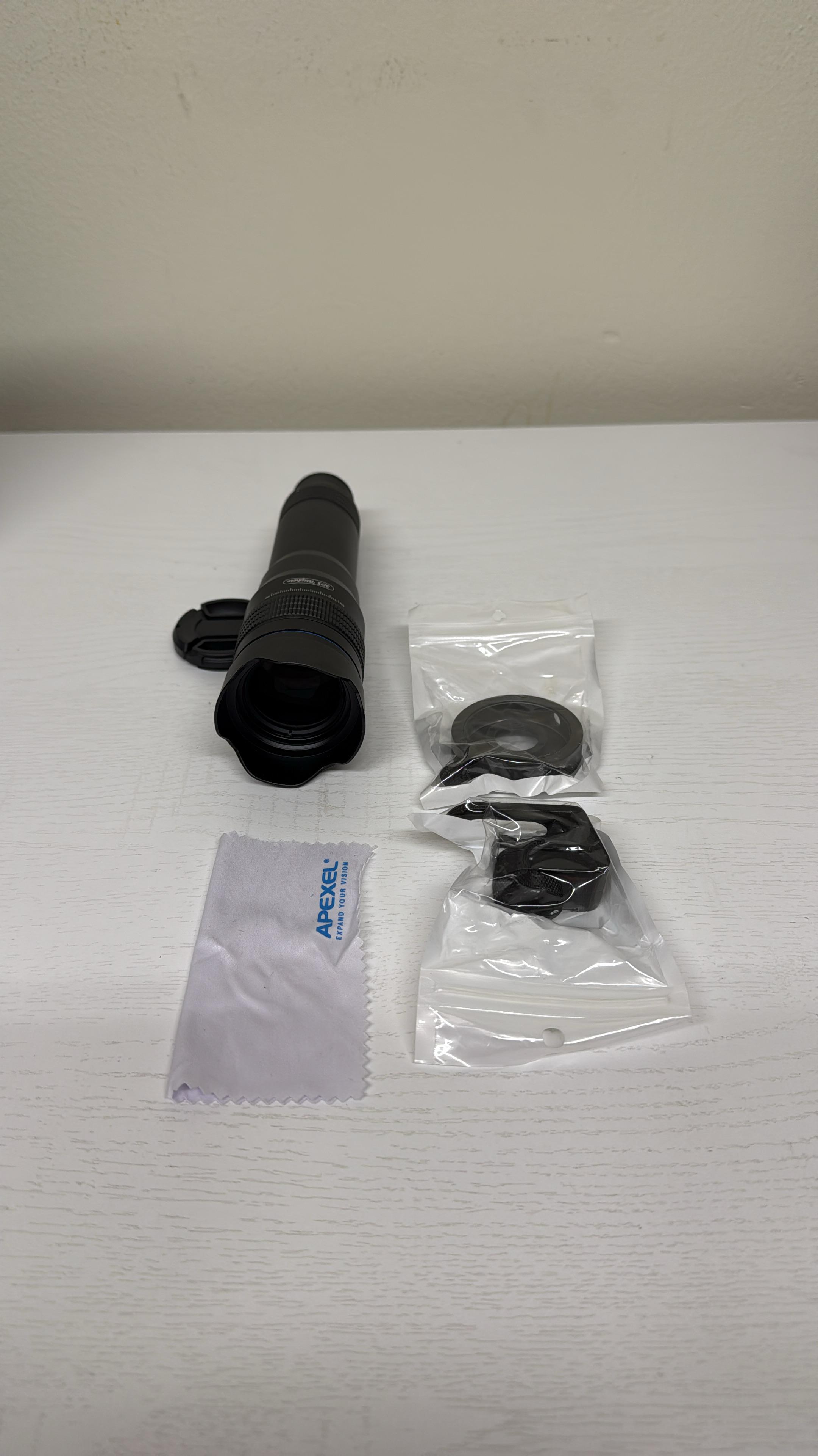 Apexel High Power 36X HD Telephoto Lens with Phone Tripod (Lightly Used)