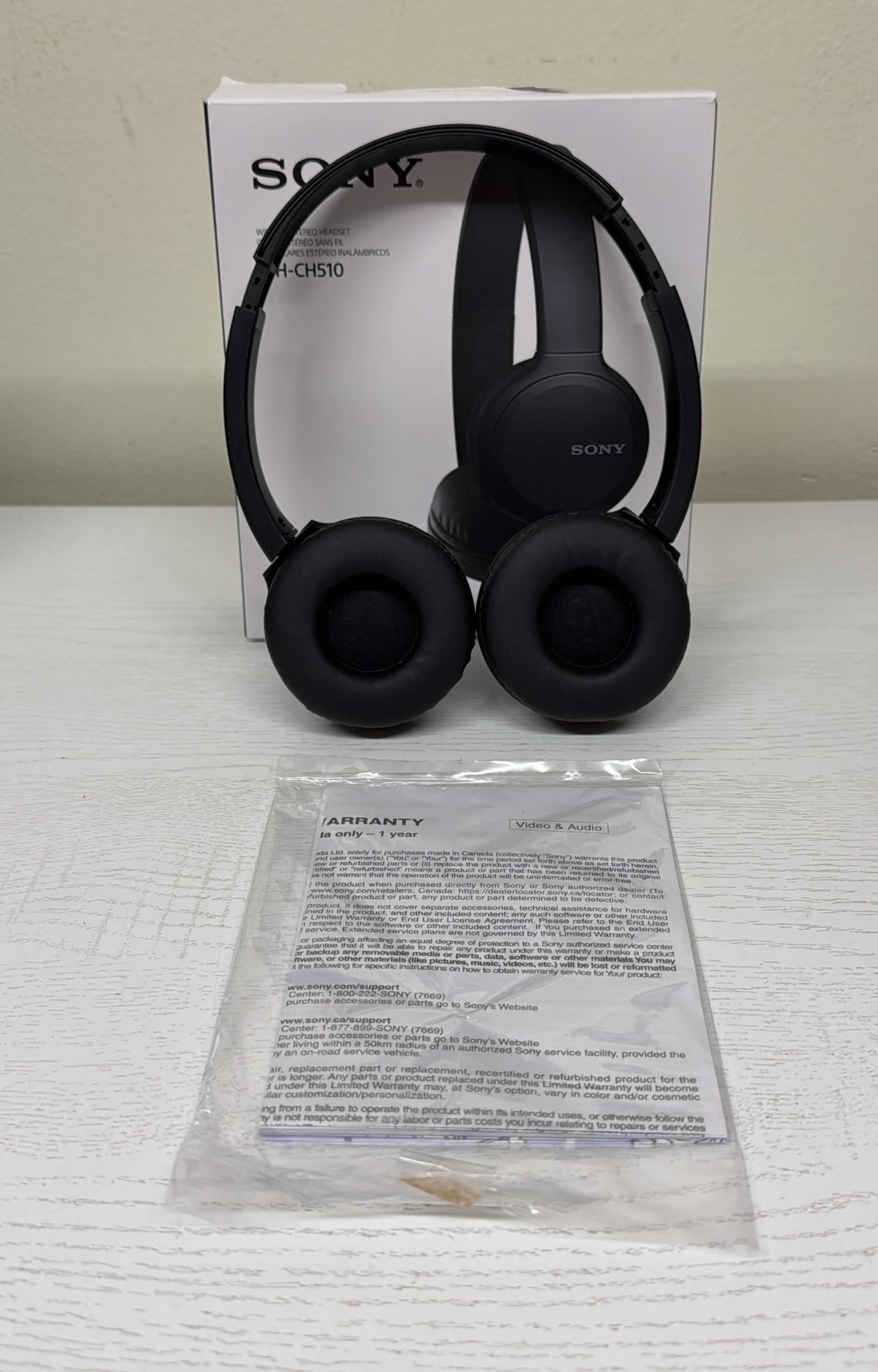 Sony WH-CH510 Wireless Bluetooth Headphones (Lightly used)