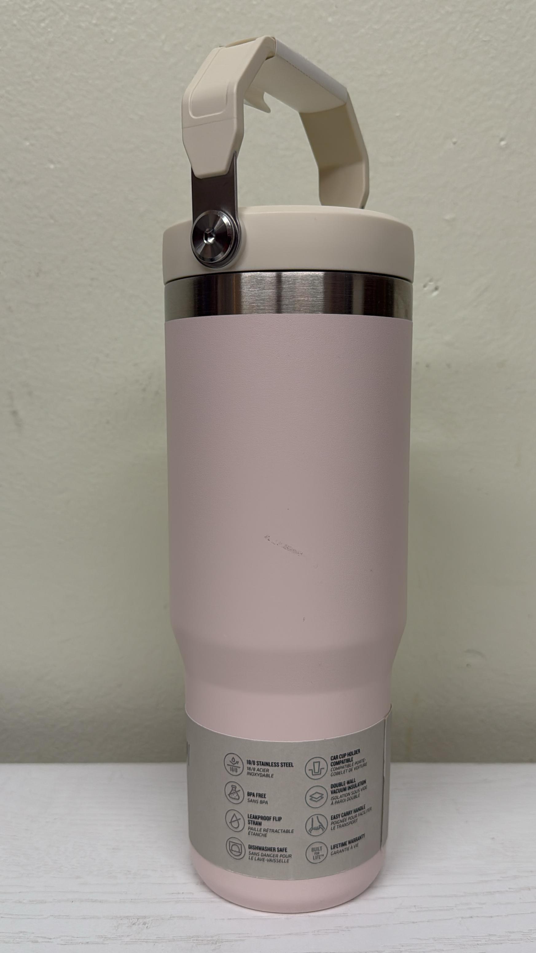 Stanley IceFlow Stainless Steel Tumbler with Straw - Rose Quartz (Open box)