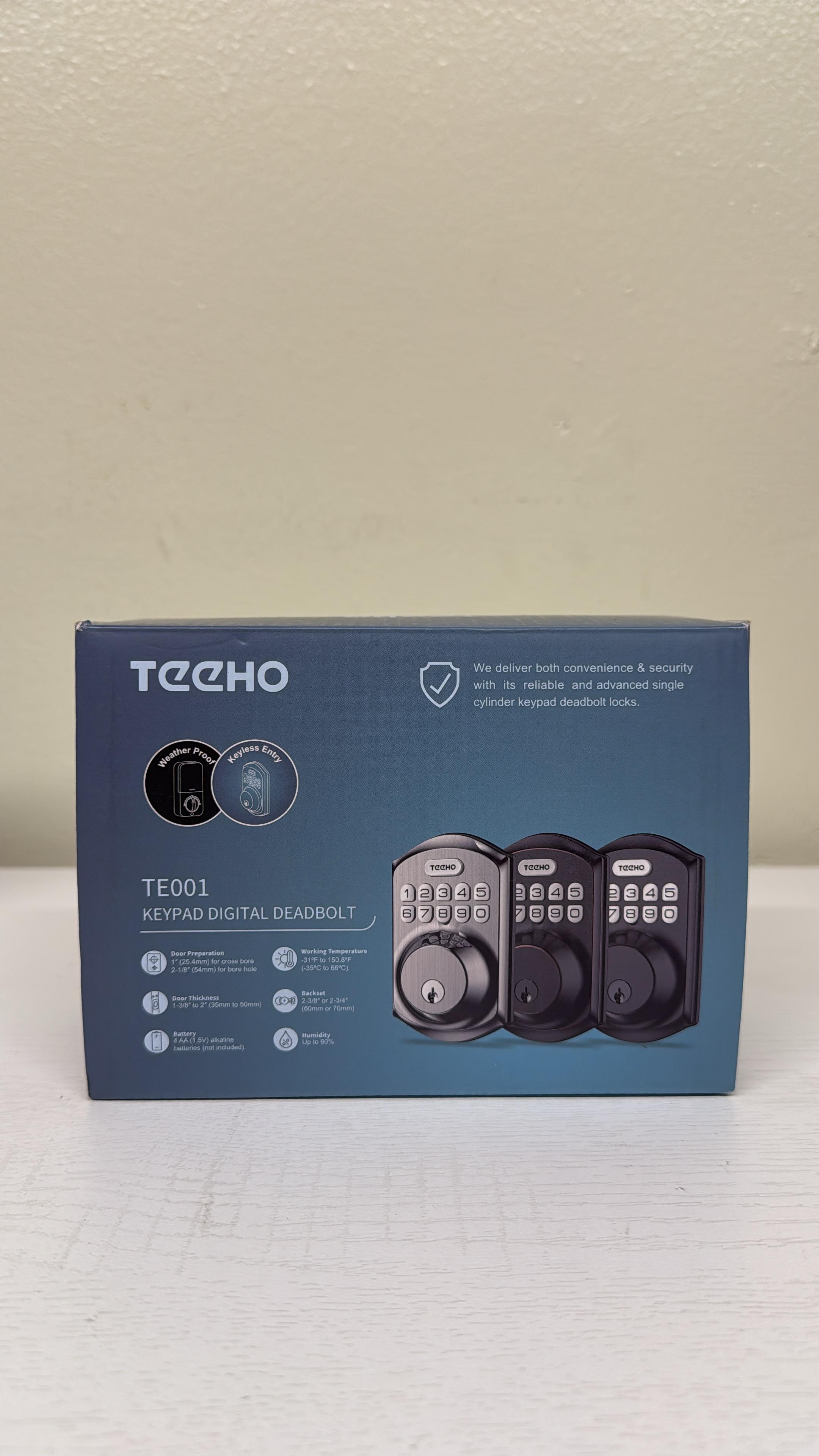 TEEHO TE001 Keyless Entry Door Lock with Keypad - Matte Black (Lightly Used)