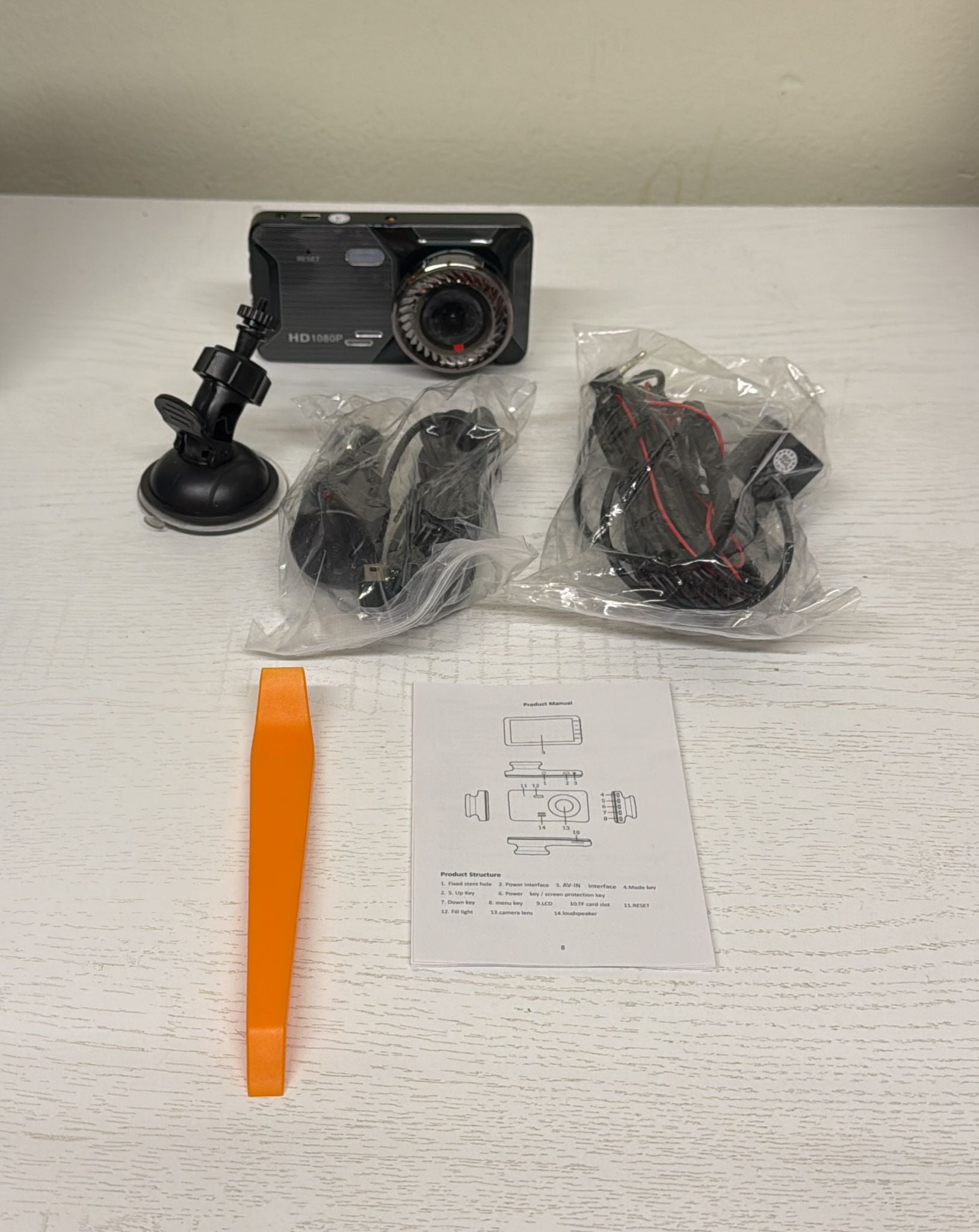 Dash Cam Front and Rear: Dual Car Camera with 32G SD Card (Open Box)