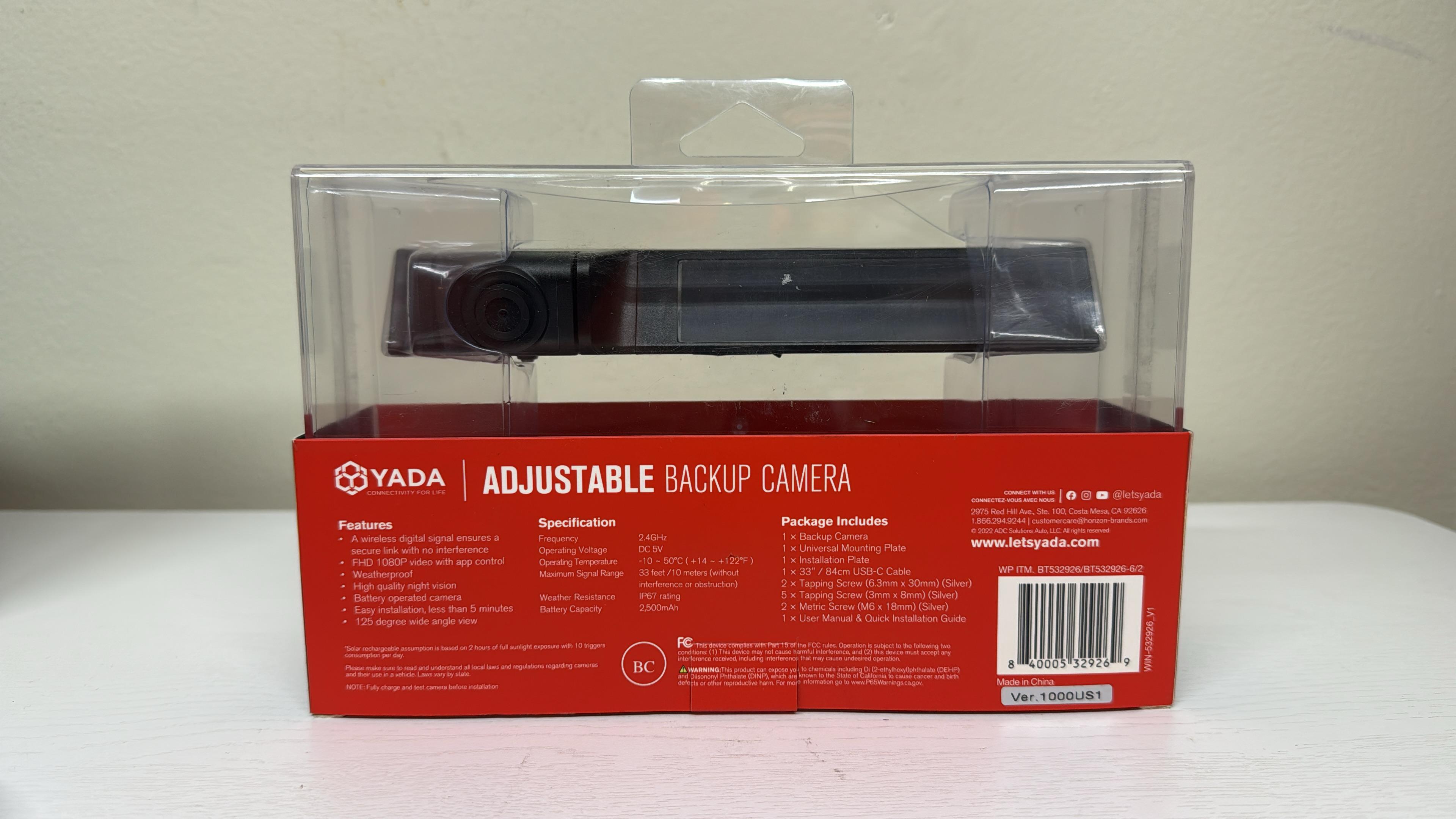 Yada Wireless Adjustable Backup Camera – Solar Powered &amp; App Controlled (Heavily Used)